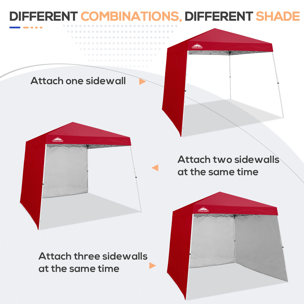 Sunwall / Sidewall for 10x10 Slant Leg Canopy Only, 1 Sidewall