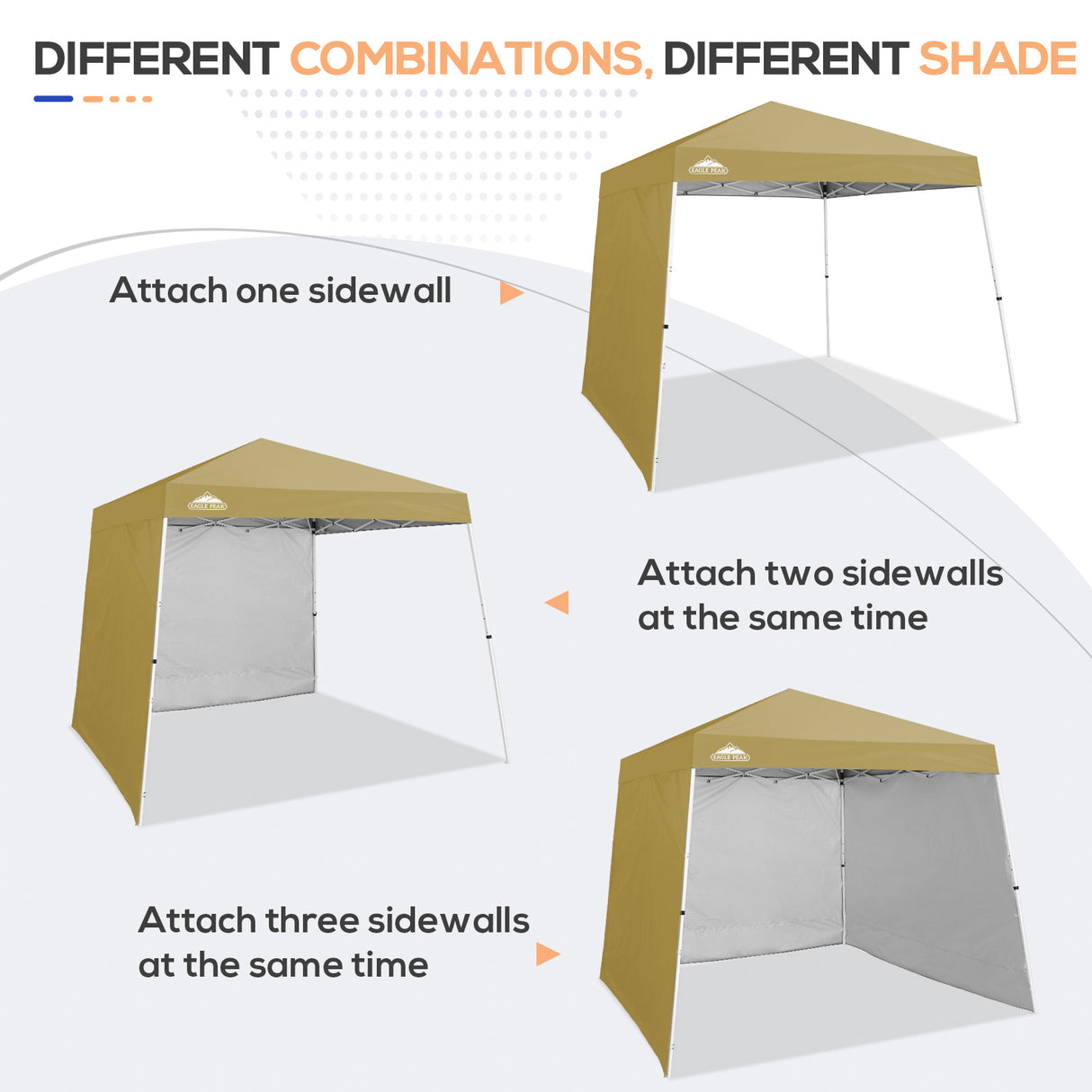 Sunwall / Sidewall for 10x10 Slant Leg Canopy Only, 1 Sidewall