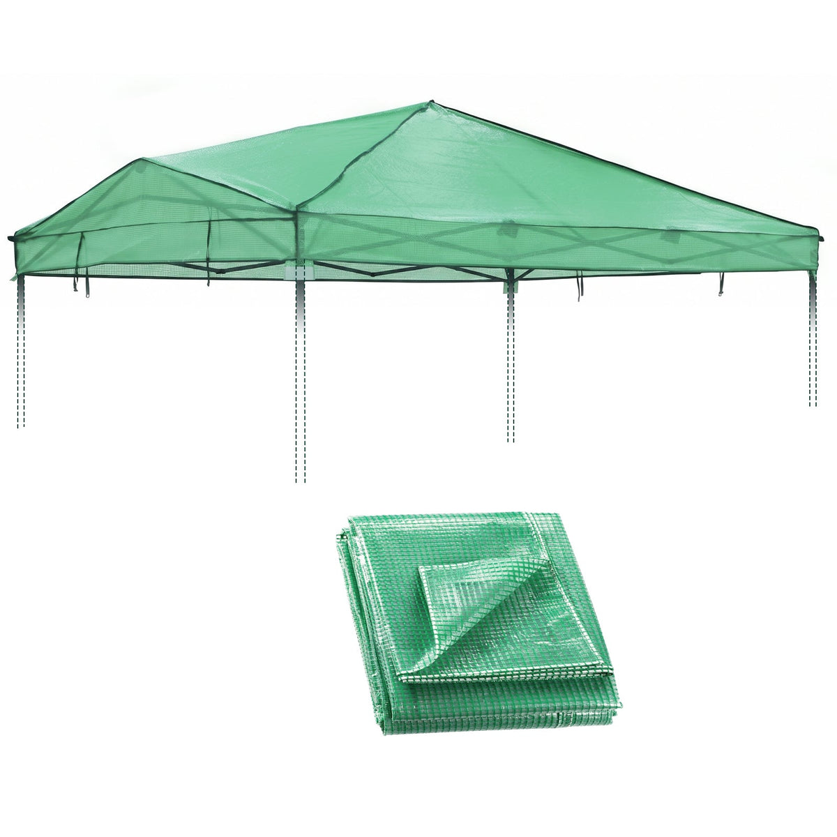 Greenhouse Replacement Shade Cloth Top Cover for 8x6/12x8 Portable Walk-in Pop up Greenhouse - Eagle Peak®