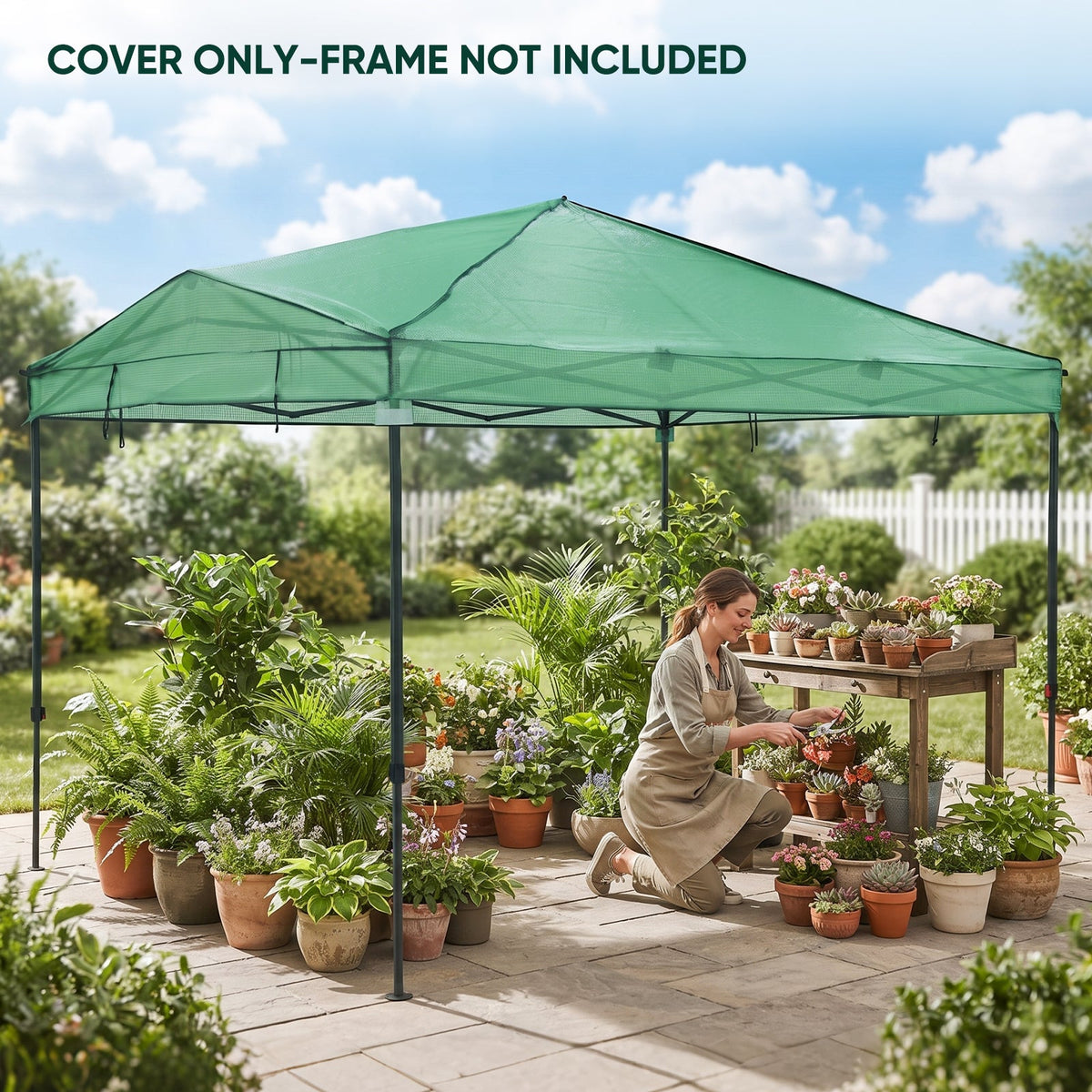 Greenhouse Replacement Shade Cloth Top Cover for 8x6/12x8 Portable Walk-in Pop up Greenhouse - Eagle Peak®