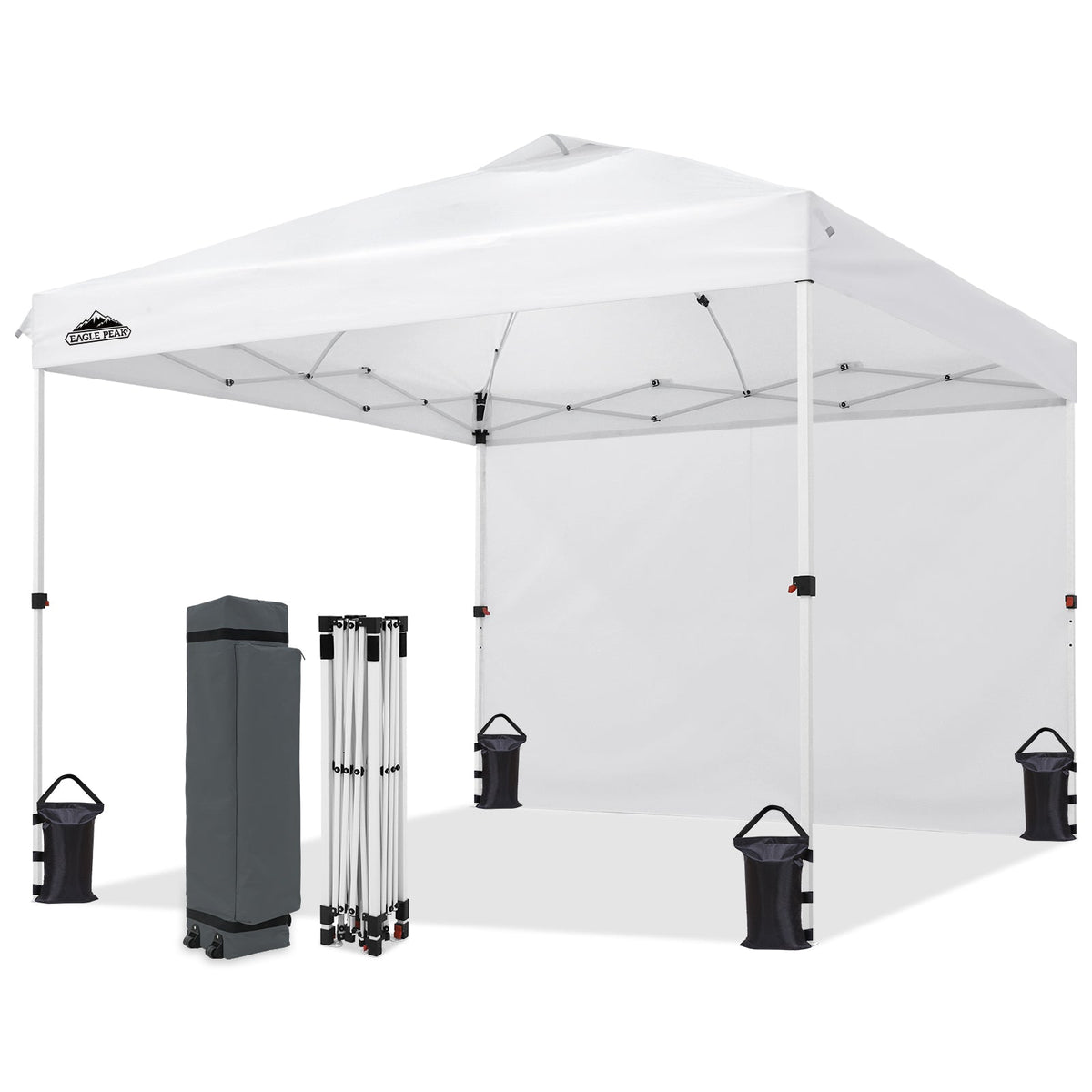 Heavy Duty 10x10 Pop Up Canopy Tent, 1 Canopy Sidewall - Eagle Peak®