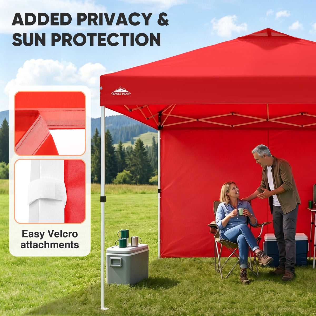 Heavy Duty 10x10 Pop Up Canopy Tent, 1 Canopy Sidewall - Eagle Peak®