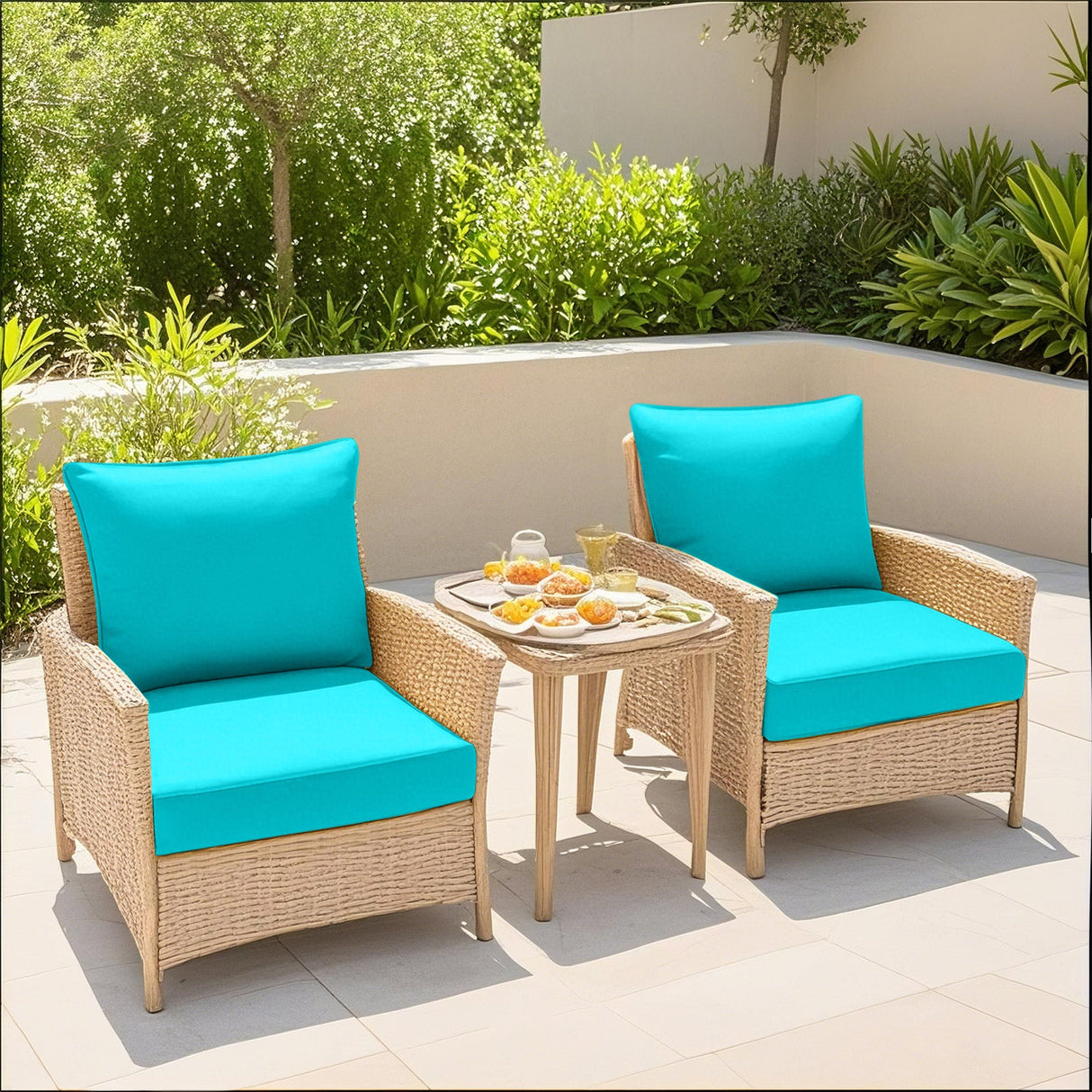 Outdoor Deep Seat Cushion Set, 25 x 25 x 5 inch ,Set of 2 - Eagle Peak Custom Canopy Tent