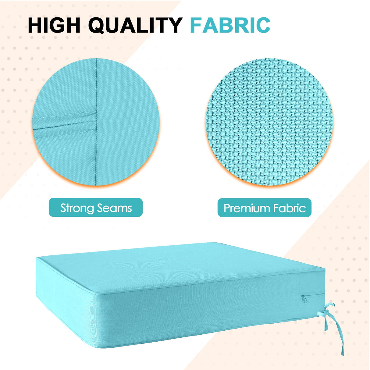 Outdoor Deep Seat Cushion Set, 25 x 25 x 5 inch ,Set of 2 - Eagle Peak Custom Canopy Tent