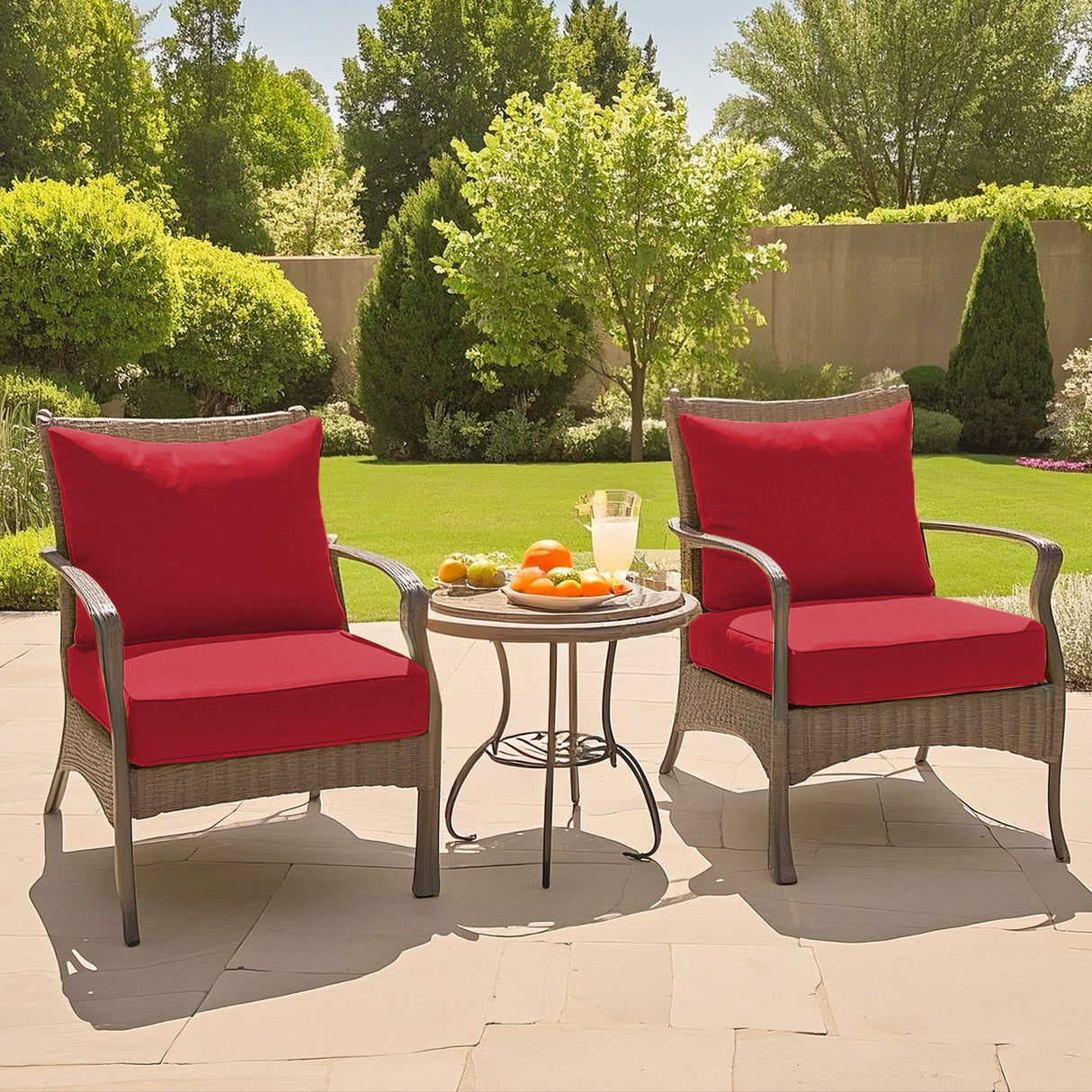 Outdoor Deep Seat Cushion Set, 25 x 25 x 5 inch, Set of 4 - Eagle Peak Custom Canopy Tent