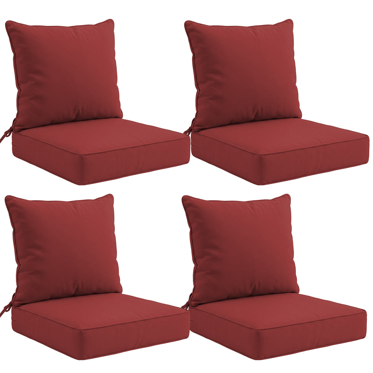 Outdoor Deep Seat Cushion Set, 25 x 25 x 5 inch, Set of 4 - Eagle Peak