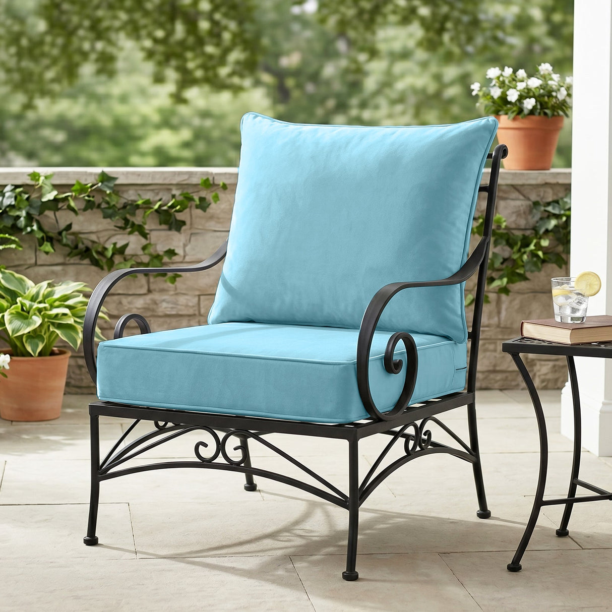 Outdoor Deep Seat Cushion Set, 25 x 25 x 5 inch, Set of 4 - Eagle Peak