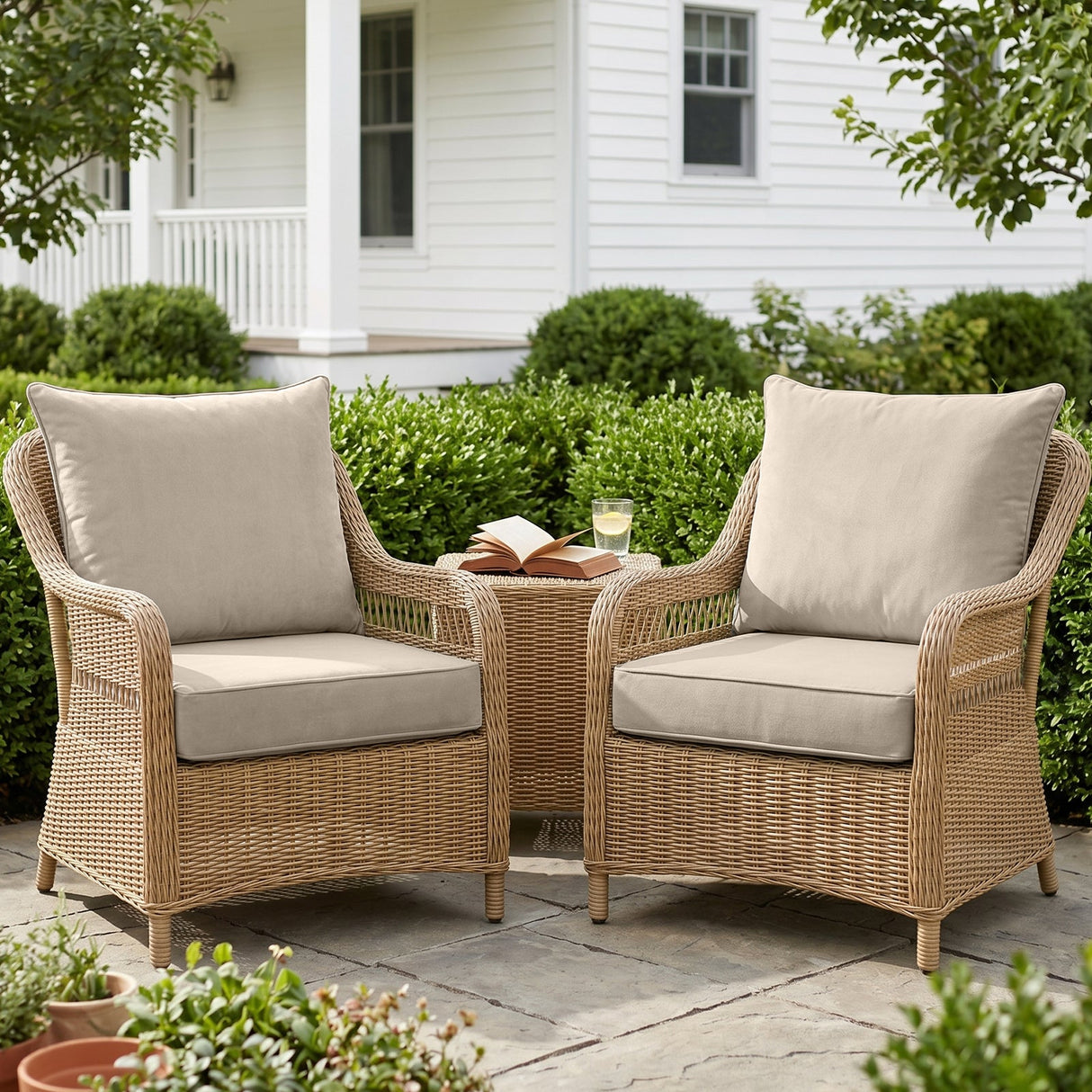 Outdoor Deep Seat Cushion Set, 25 x 25 x 5 inch, Set of 4 - Eagle Peak