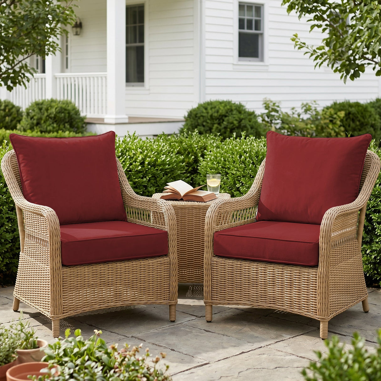 Outdoor Deep Seat Cushion Set, 25 x 25 x 5 inch, Set of 4 - Eagle Peak