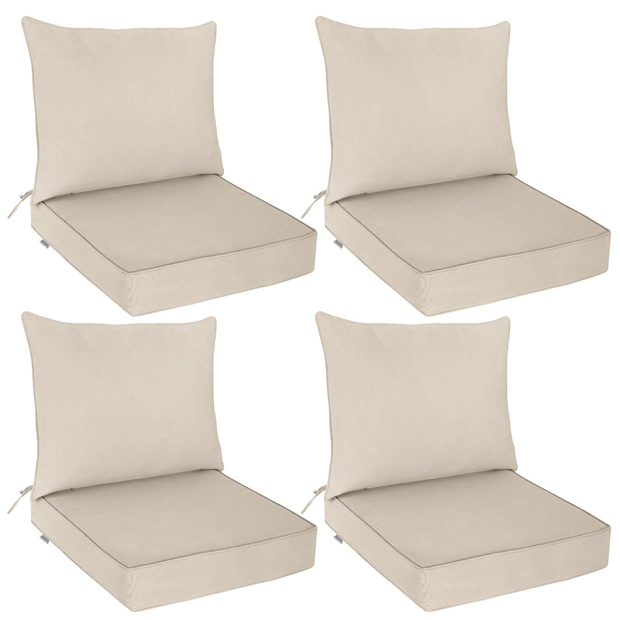 Outdoor Deep Seat Cushion Set, 25 x 25 x 5 inch, Set of 4 - Eagle Peak Custom Canopy Tent