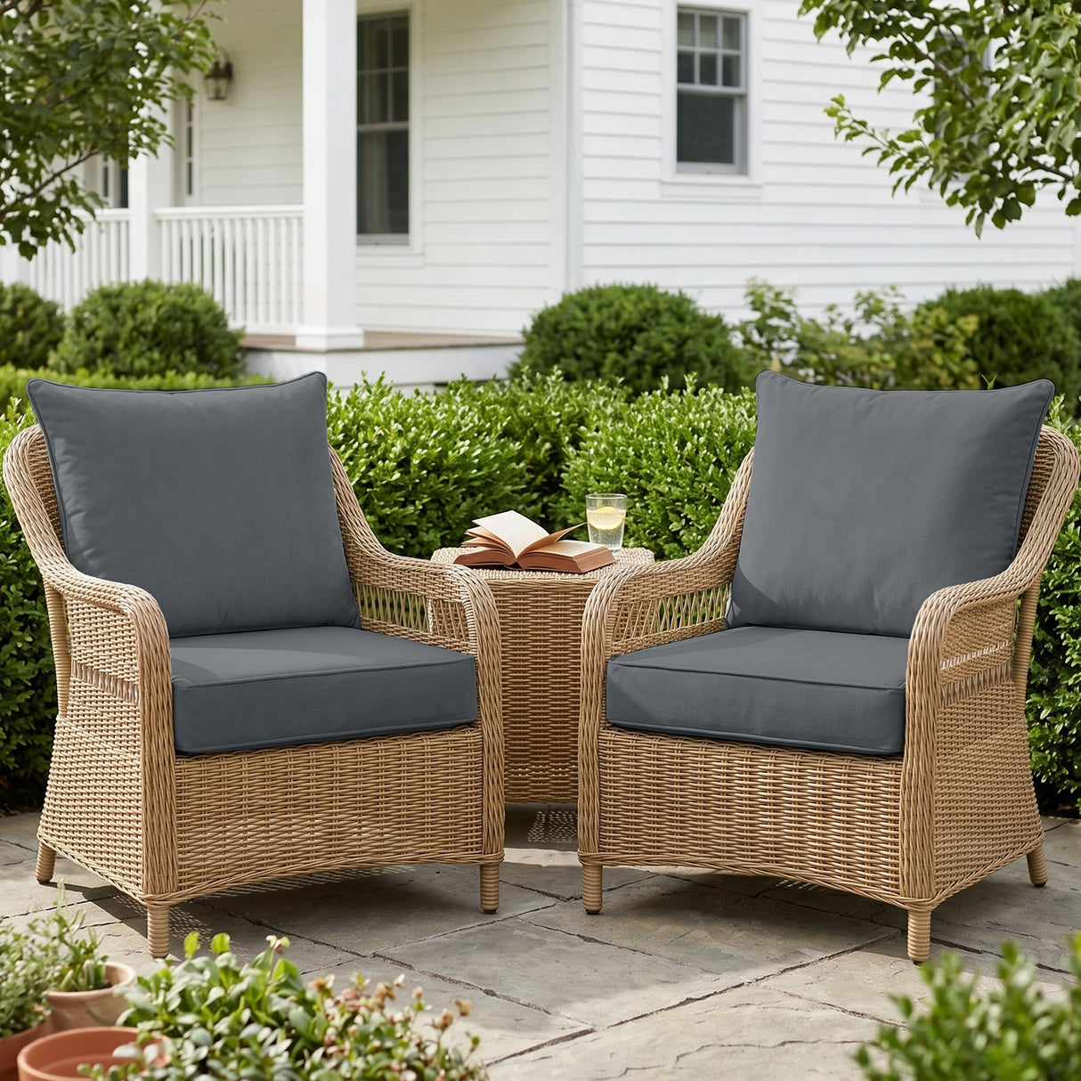 Outdoor Deep Seat Cushion Set, 25 x 25 x 5 inch, Set of 4 - Eagle Peak