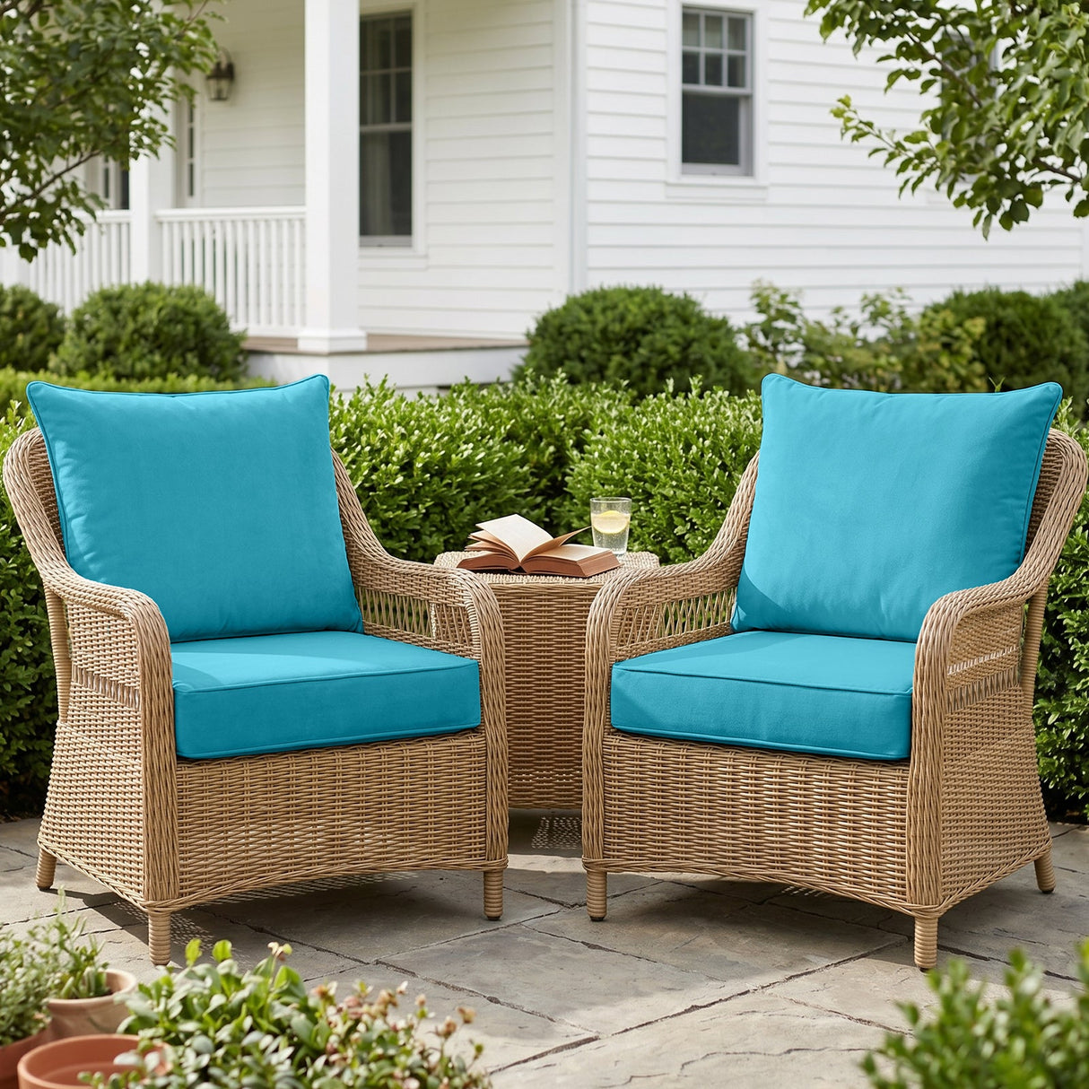 Outdoor Deep Seat Cushion Set, 25 x 25 x 5 inch, Set of 4 - Eagle Peak