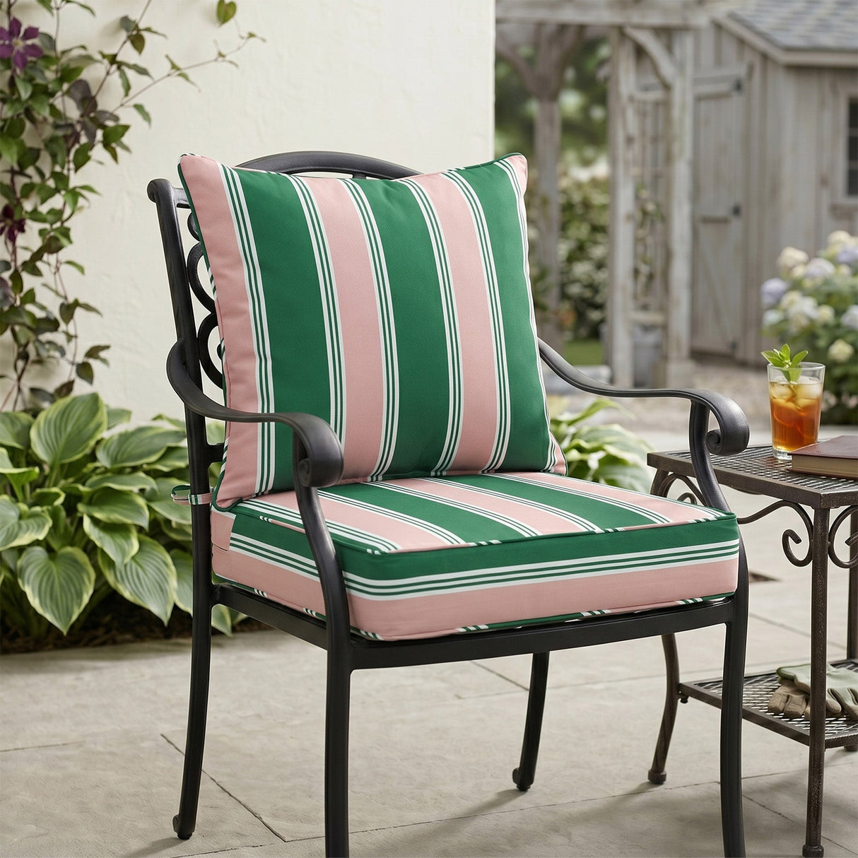Outdoor Deep Seat Patio Seat Cushion Set, 25x25x5 inch, 2 - Piece Back Chair Cushion - Eagle Peak