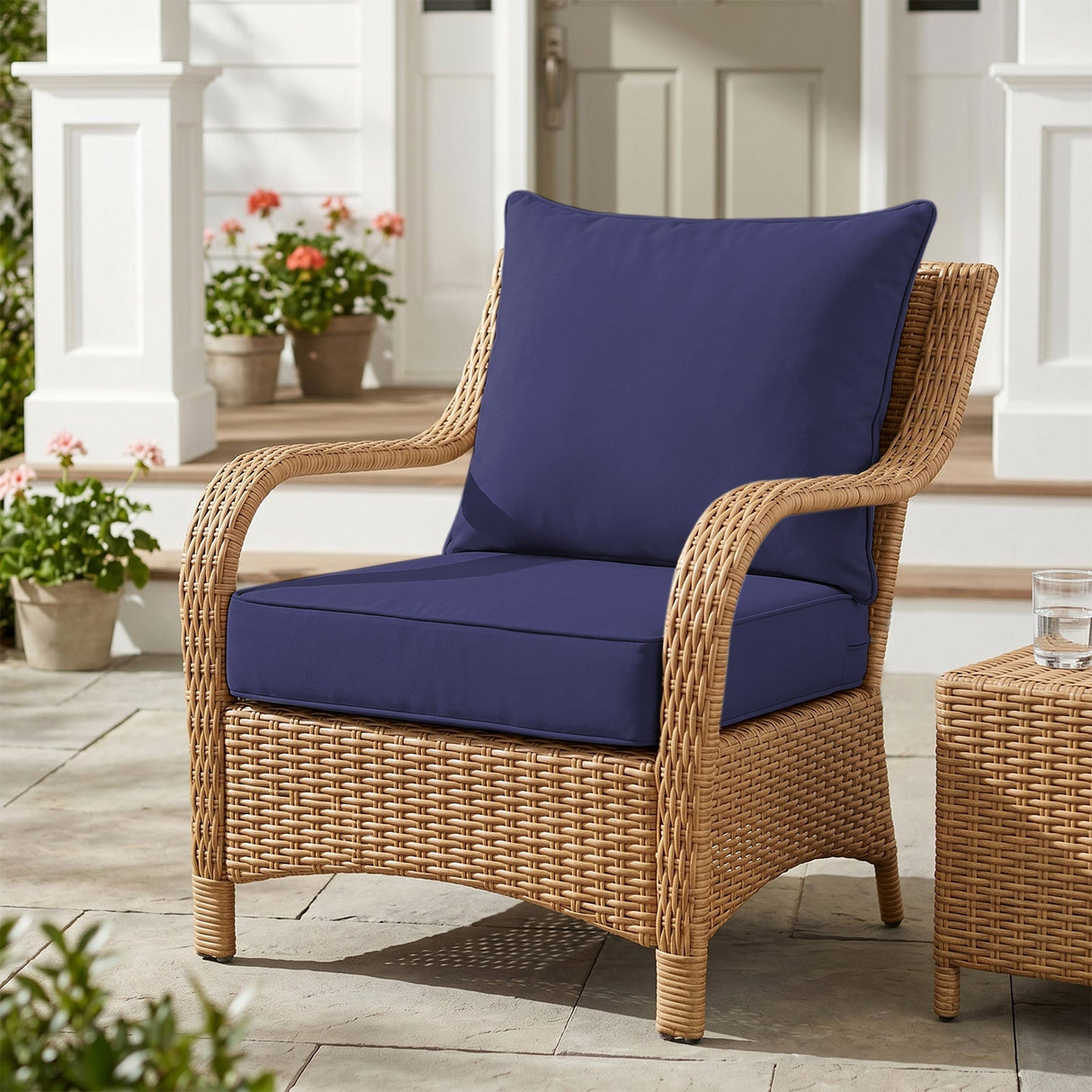 Outdoor Deep Seat Patio Seat Cushion Set, 25x25x5 inch, 2 - Piece Back Chair Cushion - Eagle Peak