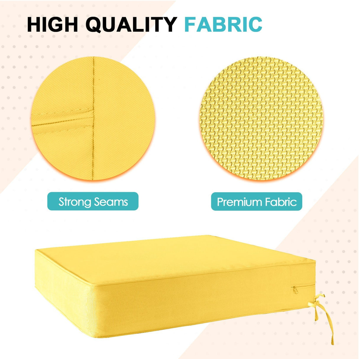 Outdoor Deep Seat Patio Seat Cushion Set, 25x25x5 inch, 2 - Piece Back Chair Cushion - Eagle Peak Custom Canopy Tent