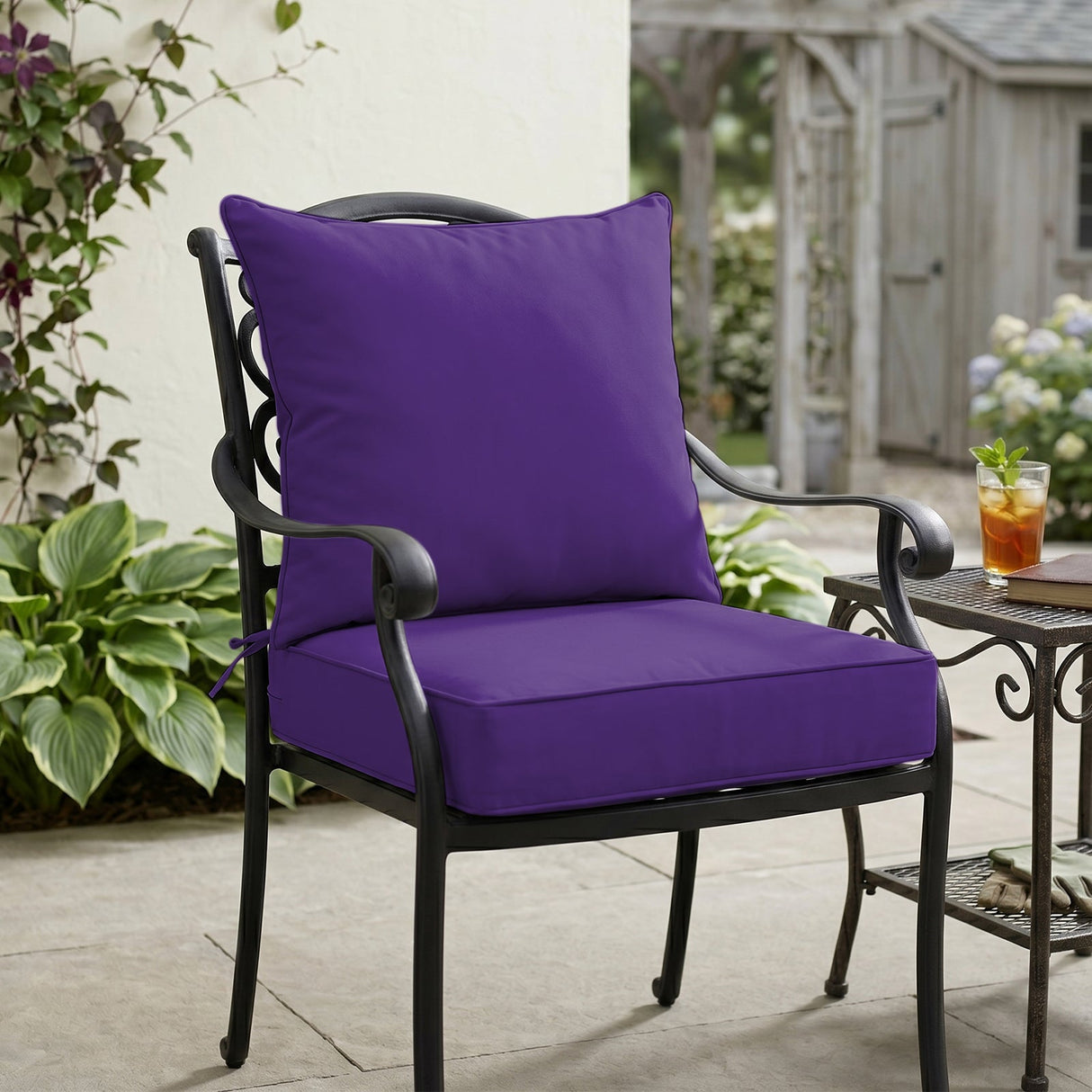 Outdoor Deep Seat Patio Seat Cushion Set, 25x25x5 inch, 2 - Piece Back Chair Cushion - Eagle Peak