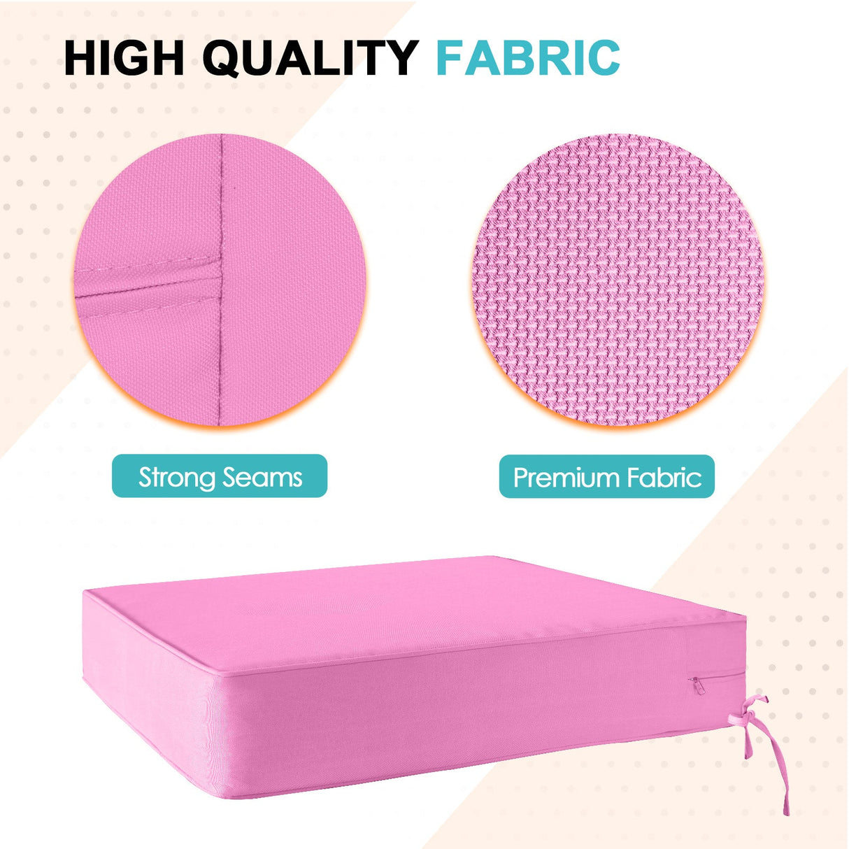 Outdoor Deep Seat Patio Seat Cushion Set, 25x25x5 inch, 2 - Piece Back Chair Cushion - Eagle Peak Custom Canopy Tent