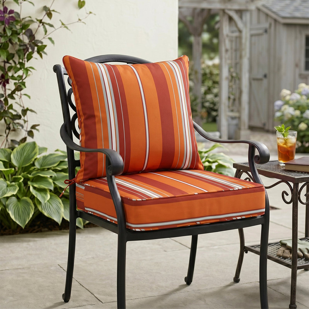 Outdoor Deep Seat Patio Seat Cushion Set, 25x25x5 inch, 2 - Piece Back Chair Cushion - Eagle Peak