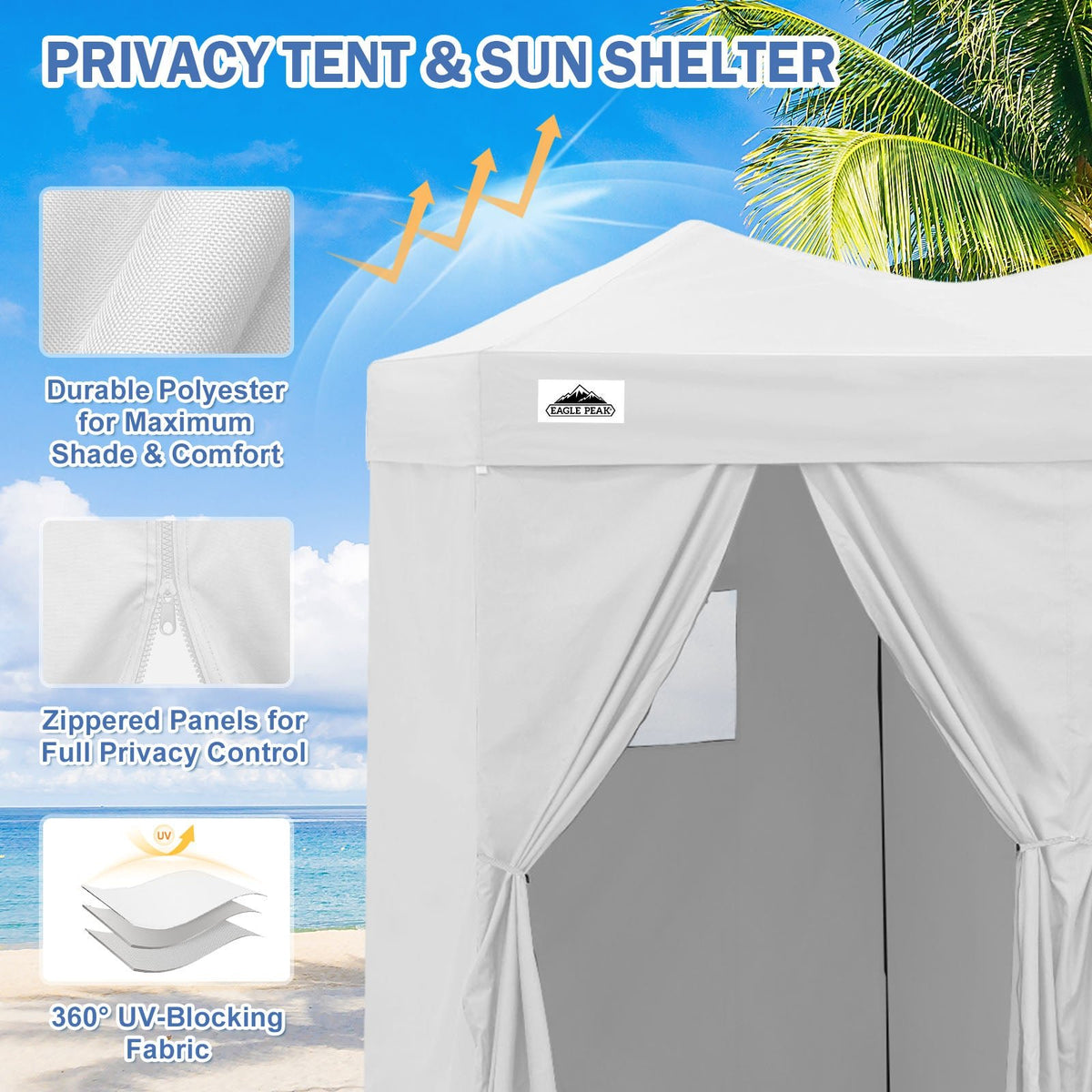 Outdoor Pop Up Changing Room 8x4 ft - Eagle Peak®
