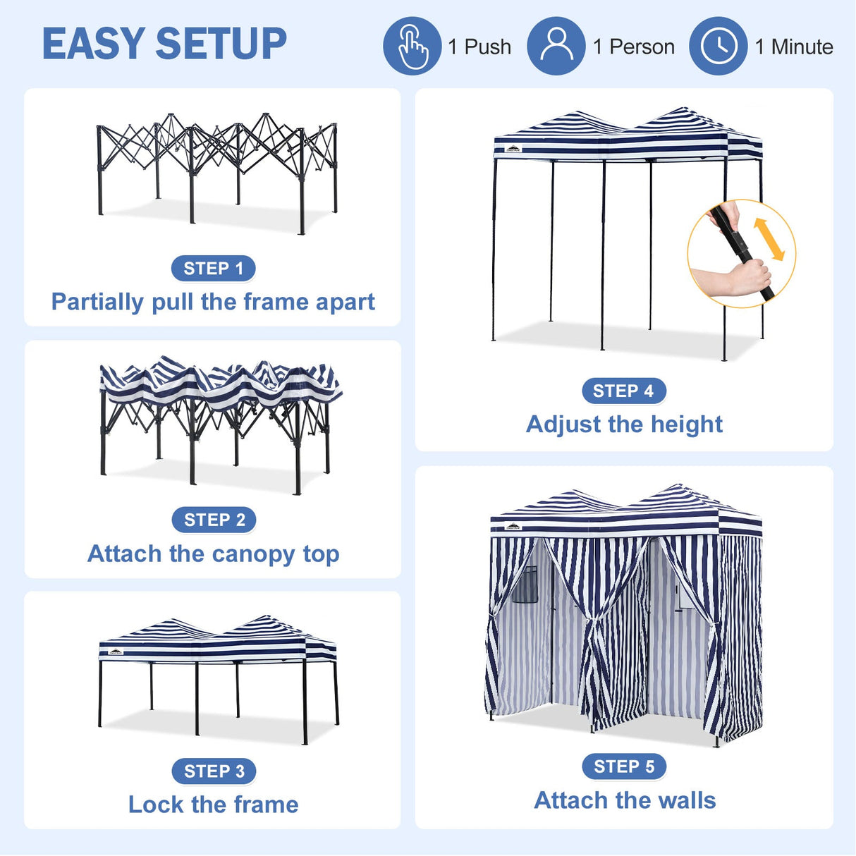 Outdoor Pop Up Changing Room 8x4 ft - Eagle Peak®