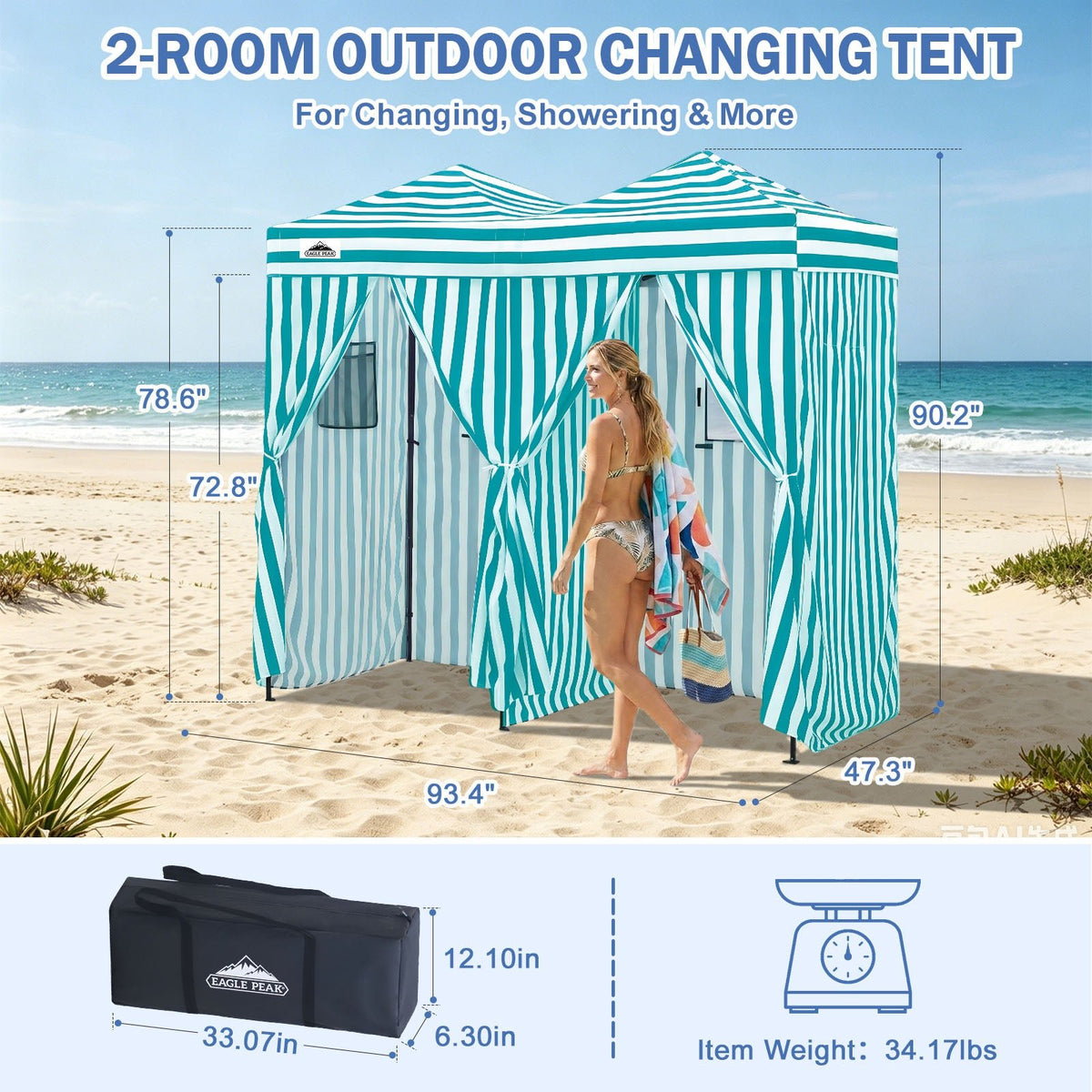 Outdoor Pop Up Changing Room 8x4 ft - Eagle Peak®