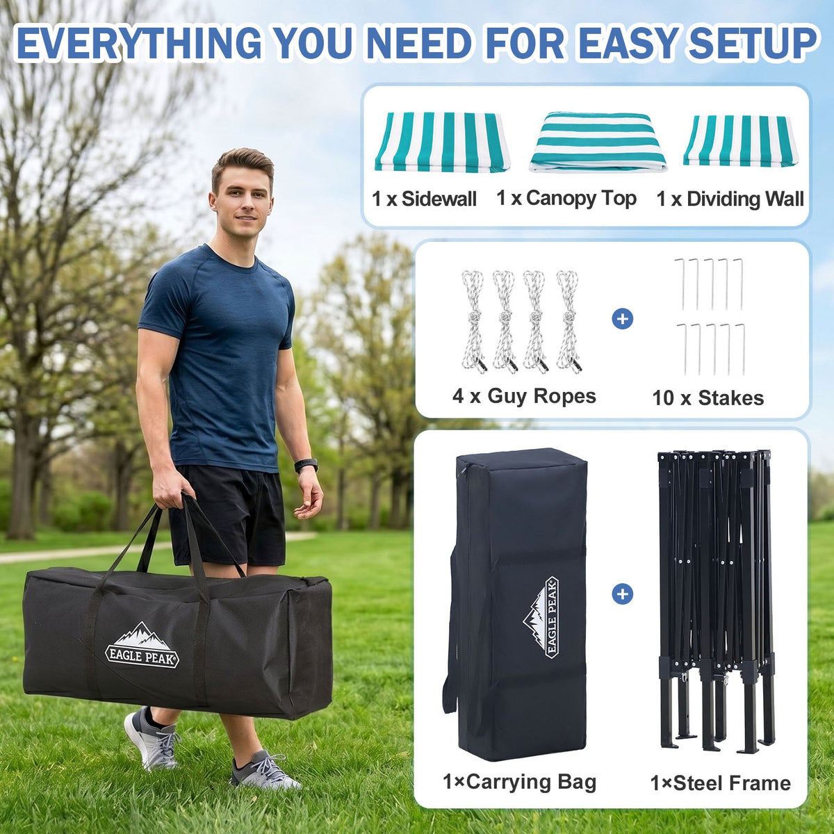 Outdoor Pop Up Changing Room 8x4 ft - Eagle Peak®