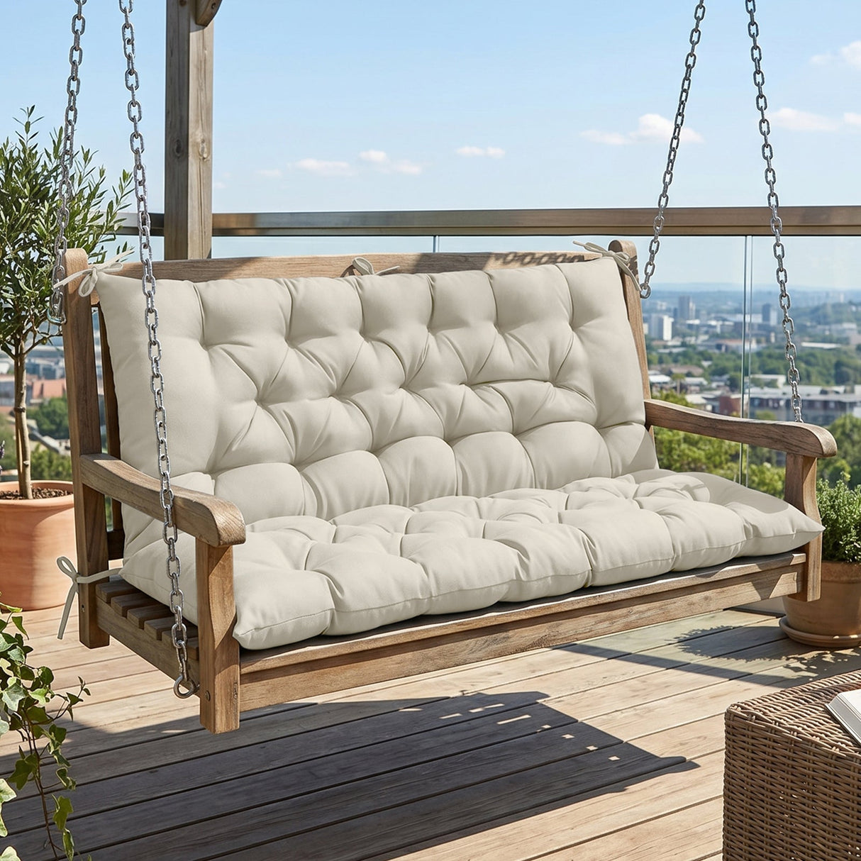 Outdoor Porch 2 - 3 Seater Swing Cushion,59"x43" - Eagle Peak