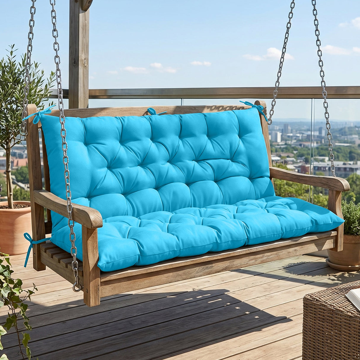 Outdoor Porch 2 - 3 Seater Swing Cushion,59"x43" - Eagle Peak