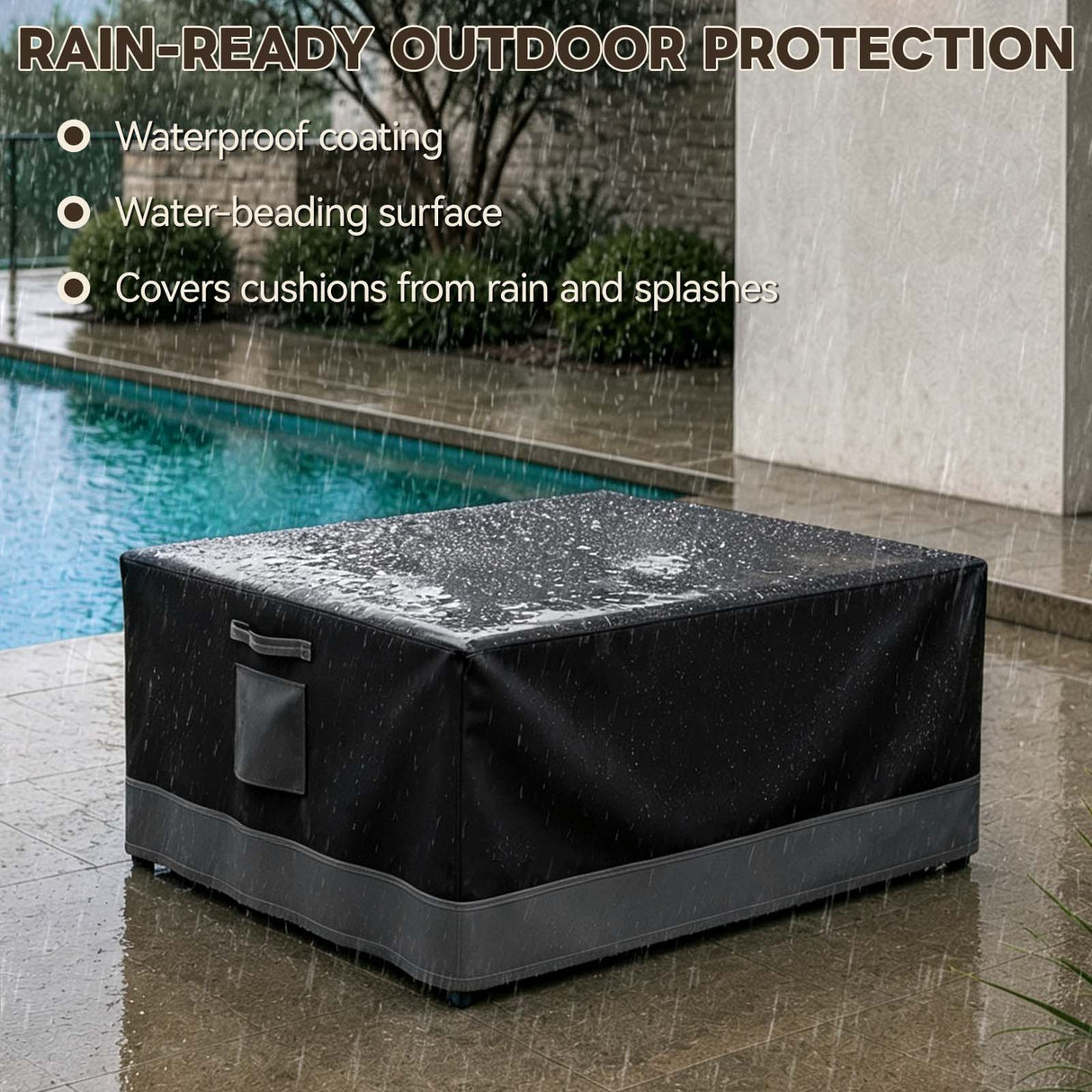 Patio Furniture Cover, 2 Ottomans 37''W×29.5''D×16.5''H - Eagle Peak®