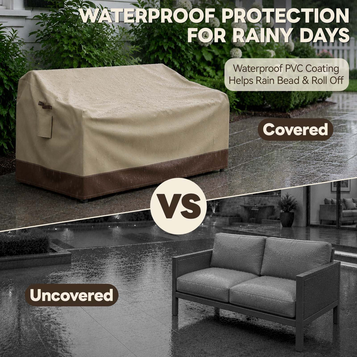 Patio Furniture Cover, Medium Loveseat 54.5''W×30.5''D×30.5''H - Eagle Peak®