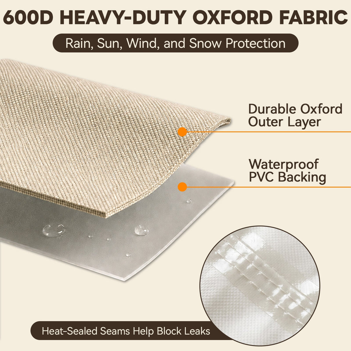 Patio Furniture Cover, Small Loveseat 35.5''W×29.5''D×29.5''H - Eagle Peak®