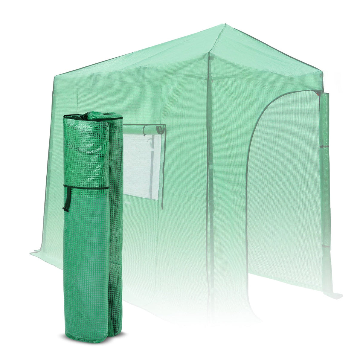 Replacement Cover for 10x5 Portable Lean - to Greenhouse (Frame Not Included), Green - Eagle Peak Custom Canopy Tent