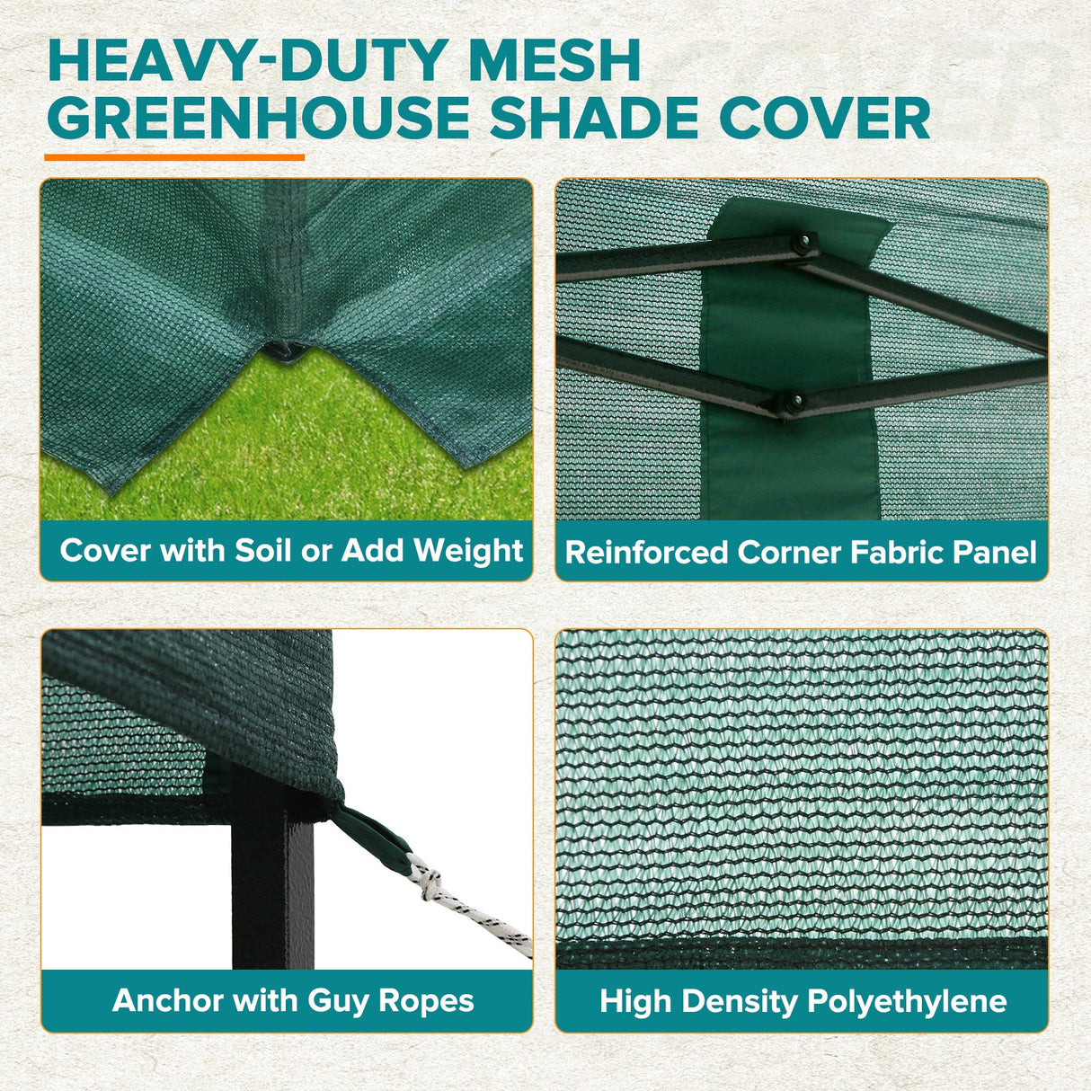 Replacement Mesh Cover for 8x6 Portable Walk - in Pop up Greenhouse(Frame Not Included), Green - Eagle Peak Custom Canopy Tent