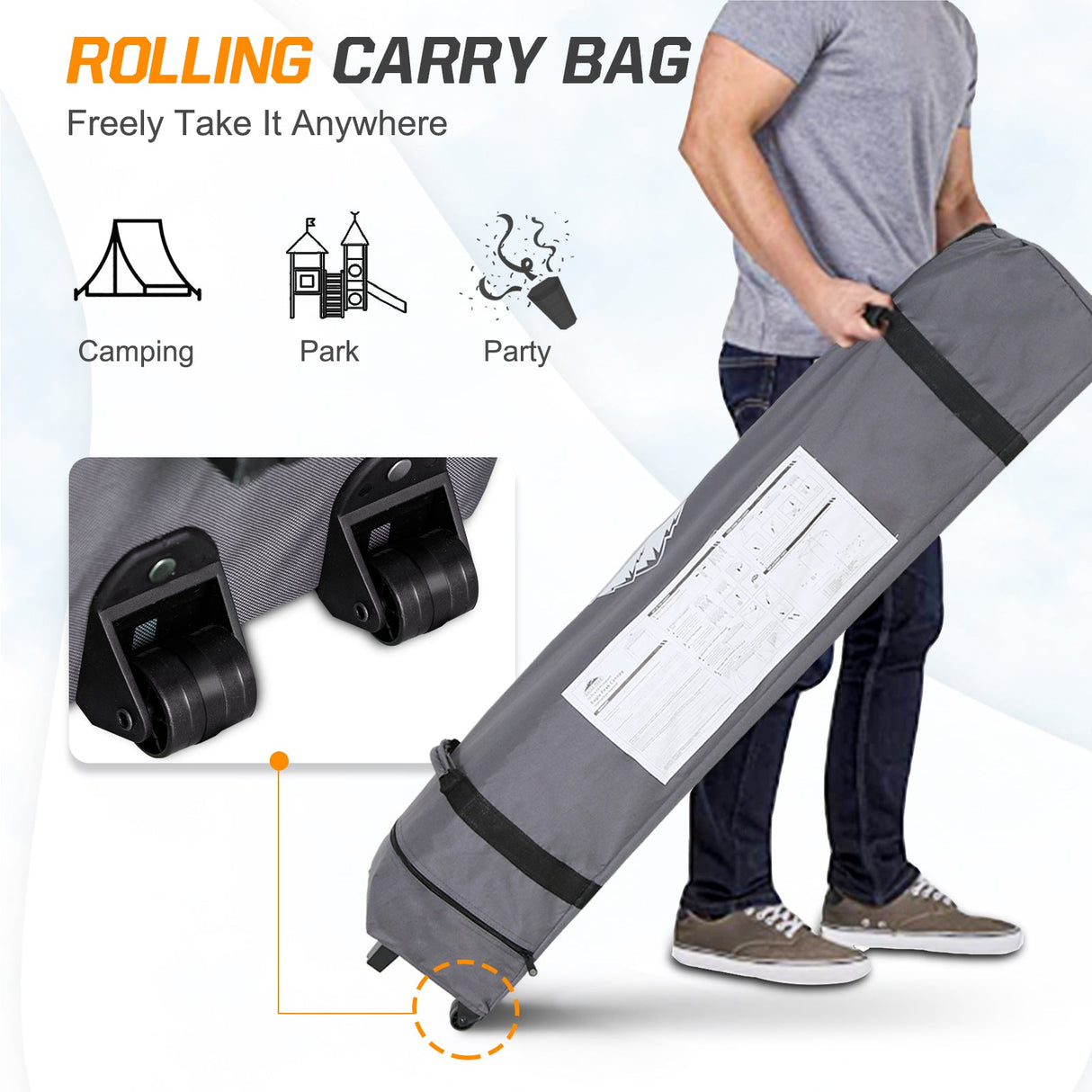 SHADE GRAPHiX Easy Setup 10x10 Pop Up Canopy Tent (Red Mushroom Top) - Eagle Peak Custom Canopy Tent