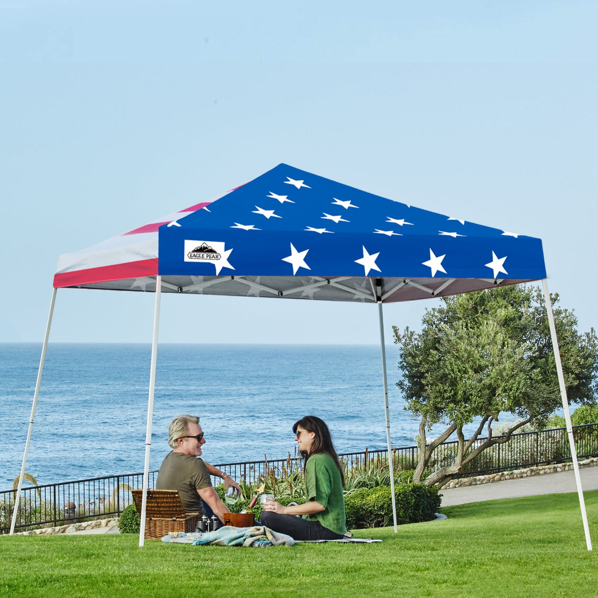 Slant Leg Pop up Canopy Tent, 10x10 Base 8x8 Top - Eagle Peak Custom Canopy Tent