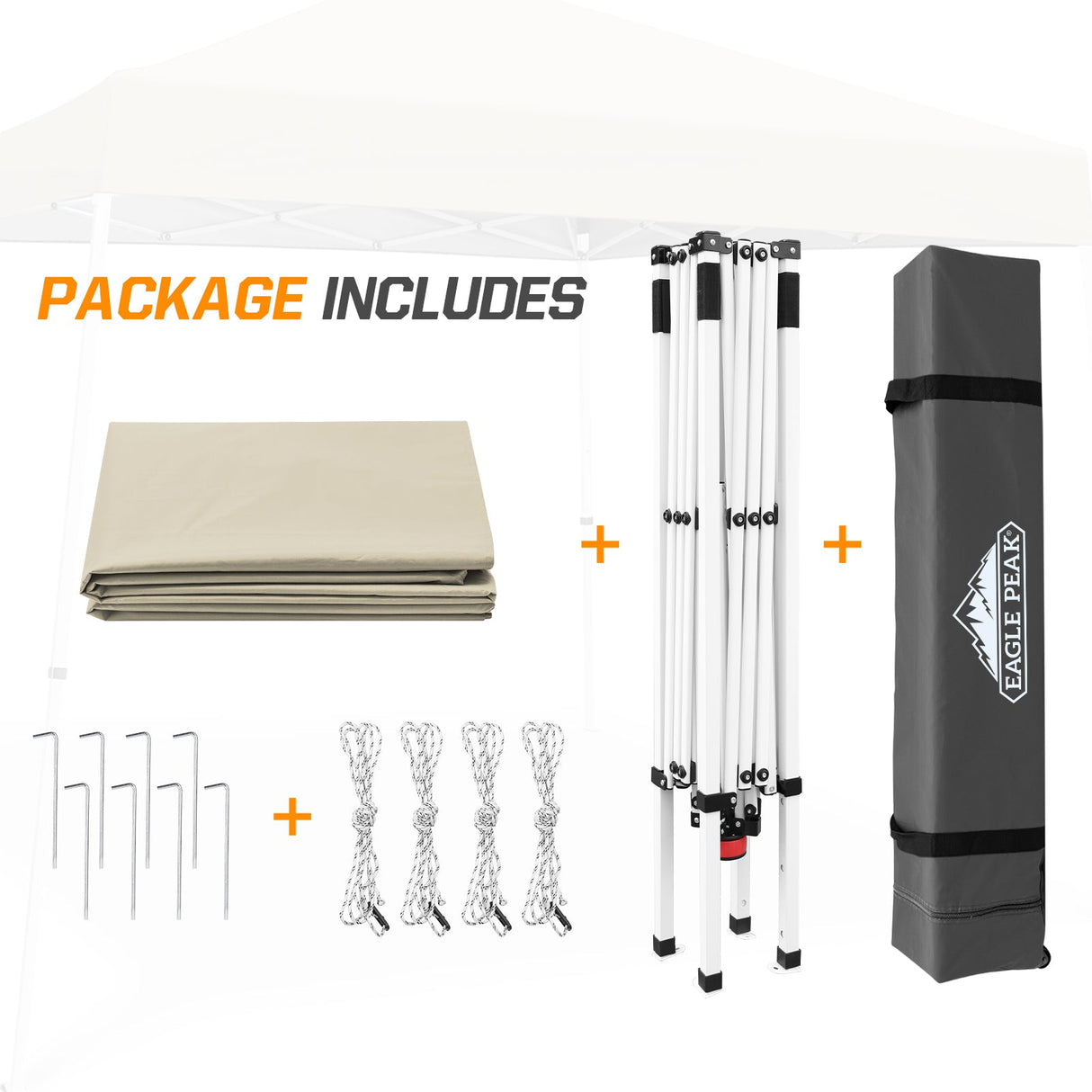 Slant Leg Pop up Canopy Tent, 10x10 Base 8x8 Top - Eagle Peak Custom Canopy Tent