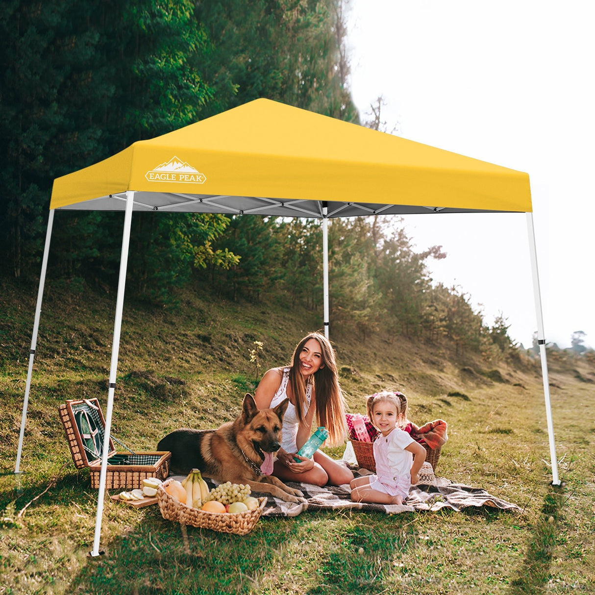 Slant Leg Pop up Canopy Tent, 10x10 Base 8x8 Top - Eagle Peak Custom Canopy Tent