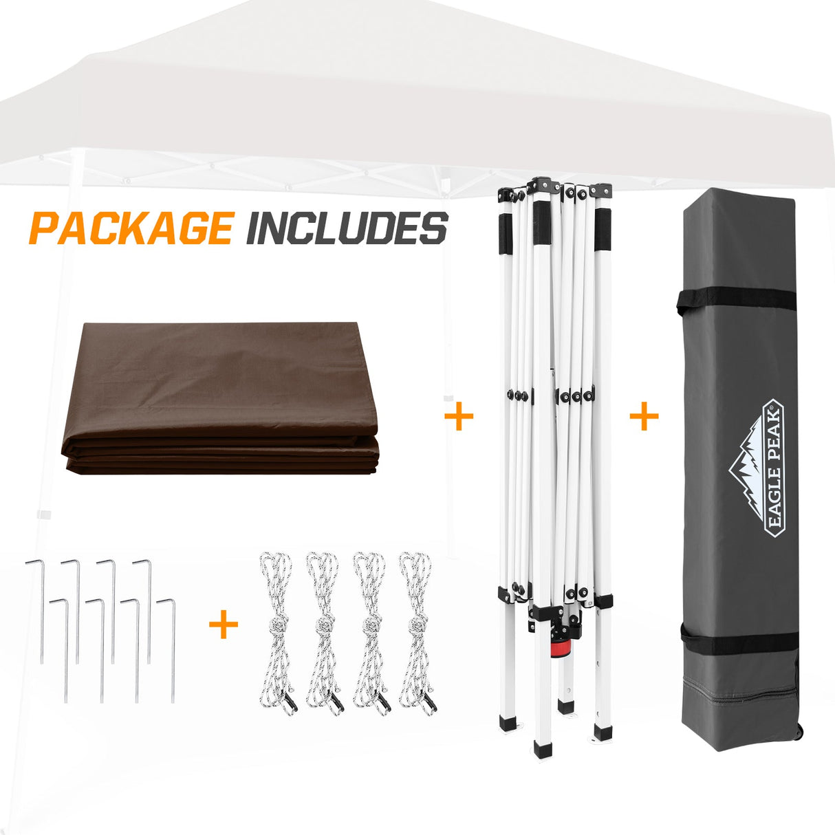 Slant Leg Pop up Canopy Tent, 10x10 Base 8x8 Top - Eagle Peak Custom Canopy Tent