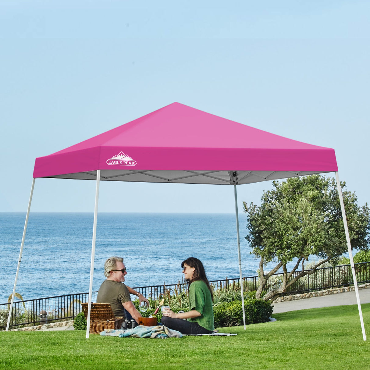 Slant Leg Pop up Canopy Tent, 10x10 Base 8x8 Top - Eagle Peak Custom Canopy Tent