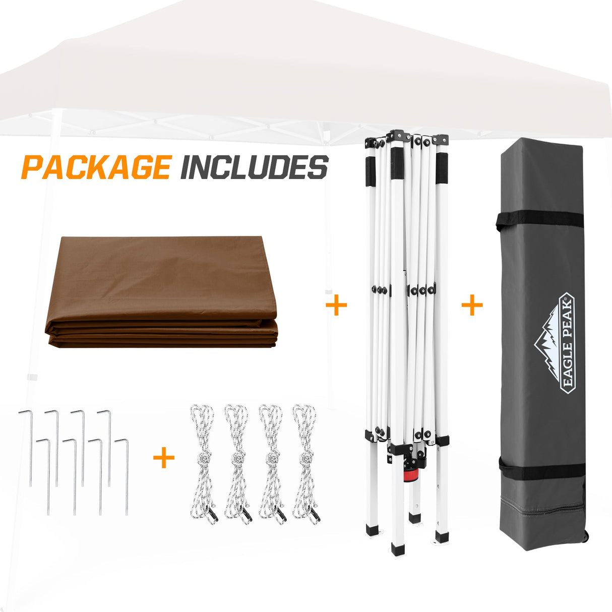 Slant Leg Pop up Canopy Tent, 10x10 Base 8x8 Top - Eagle Peak Custom Canopy Tent