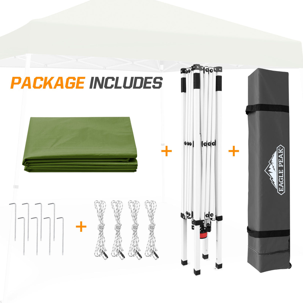 Slant Leg Pop up Canopy Tent, 10x10 Base 8x8 Top - Eagle Peak Custom Canopy Tent