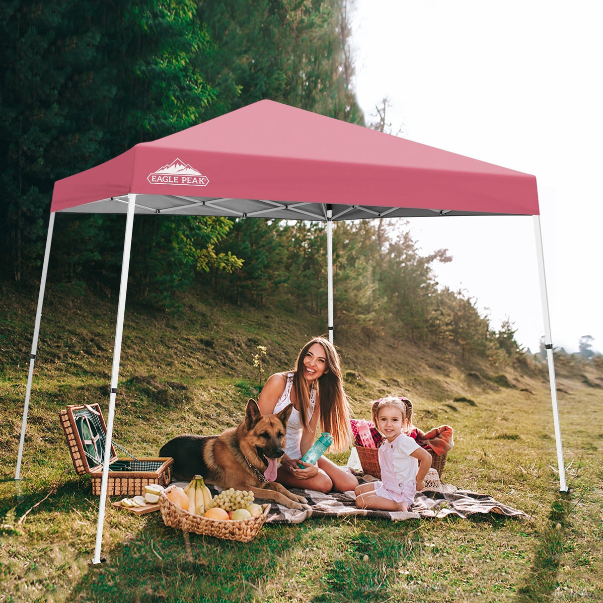 Slant Leg Pop up Canopy Tent, 10x10 Base 8x8 Top - Eagle Peak Custom Canopy Tent