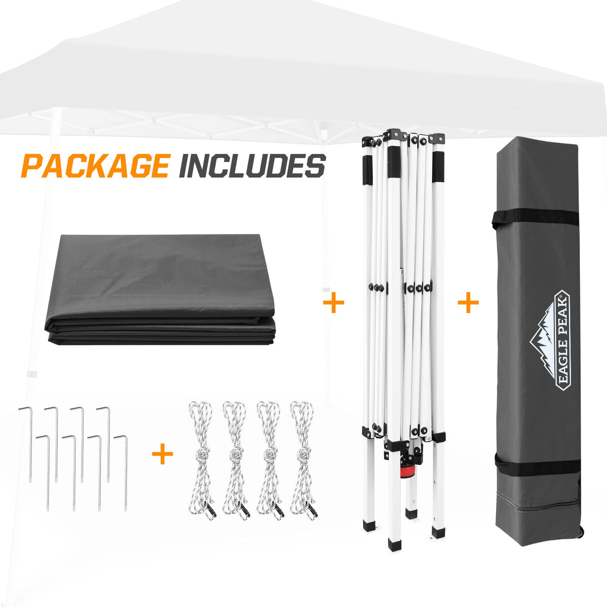 Slant Leg Pop up Canopy Tent, 10x10 Base 8x8 Top - Eagle Peak Custom Canopy Tent