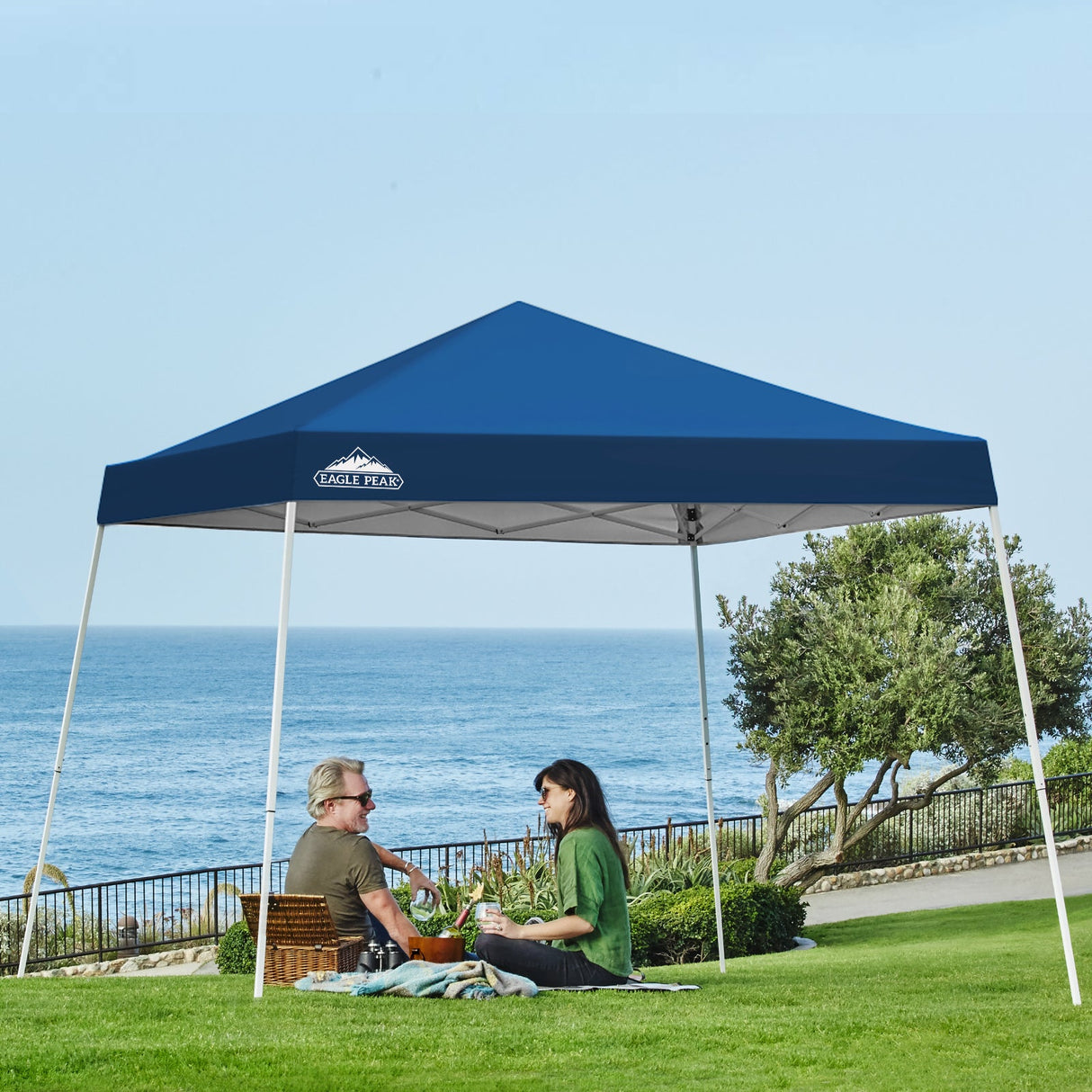 Slant Leg Pop up Canopy Tent, 10x10 Base 8x8 Top - Eagle Peak Custom Canopy Tent