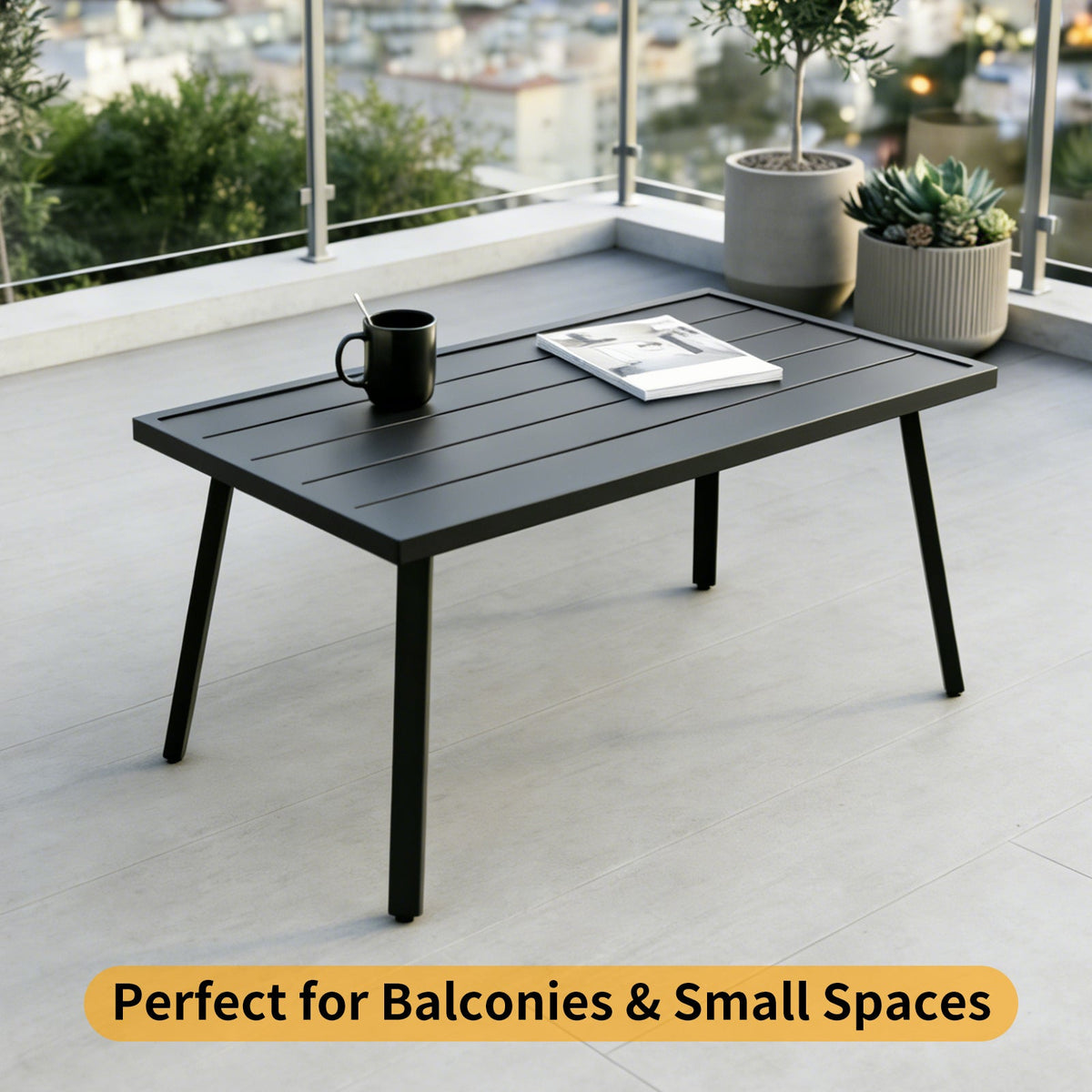 Small Patio Side Table/Coffee Table, Square/Rectangle - Eagle Peak®