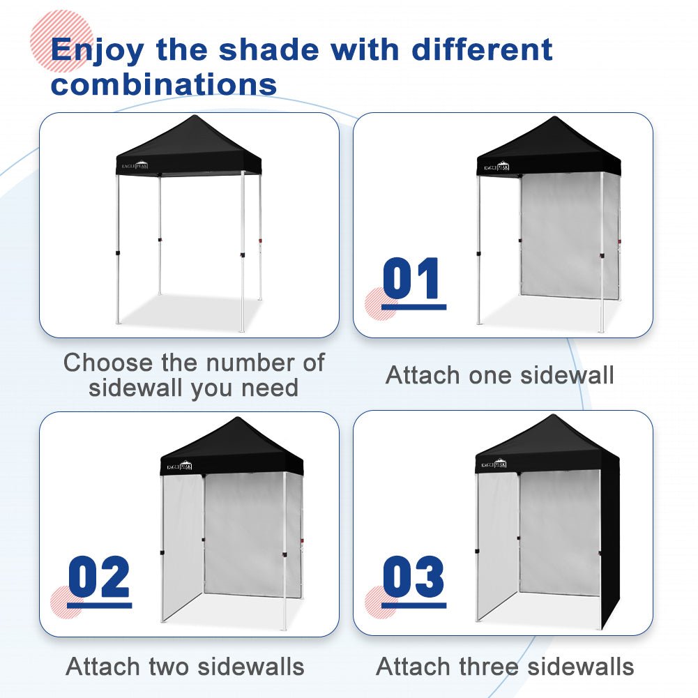 Sunwall / Sidewall for 5x5 ft Straight Leg Canopy only 1 Sidewall - Eagle Peak Custom Canopy Tent