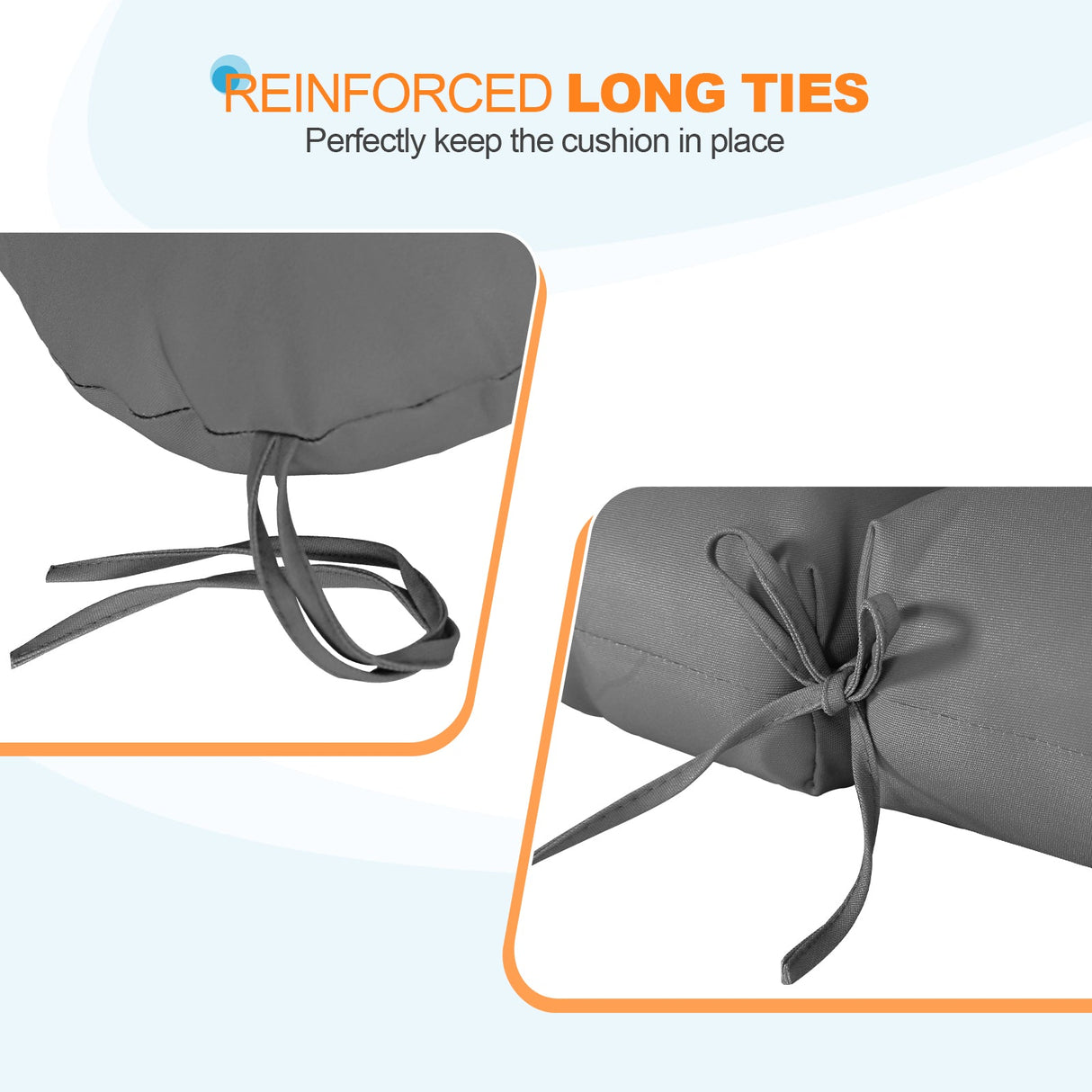 Tufted Outdoor/Indoor Seat/Back Chair Cushion, Set of 2, 42'' x 21'' - Eagle Peak Custom Canopy Tent