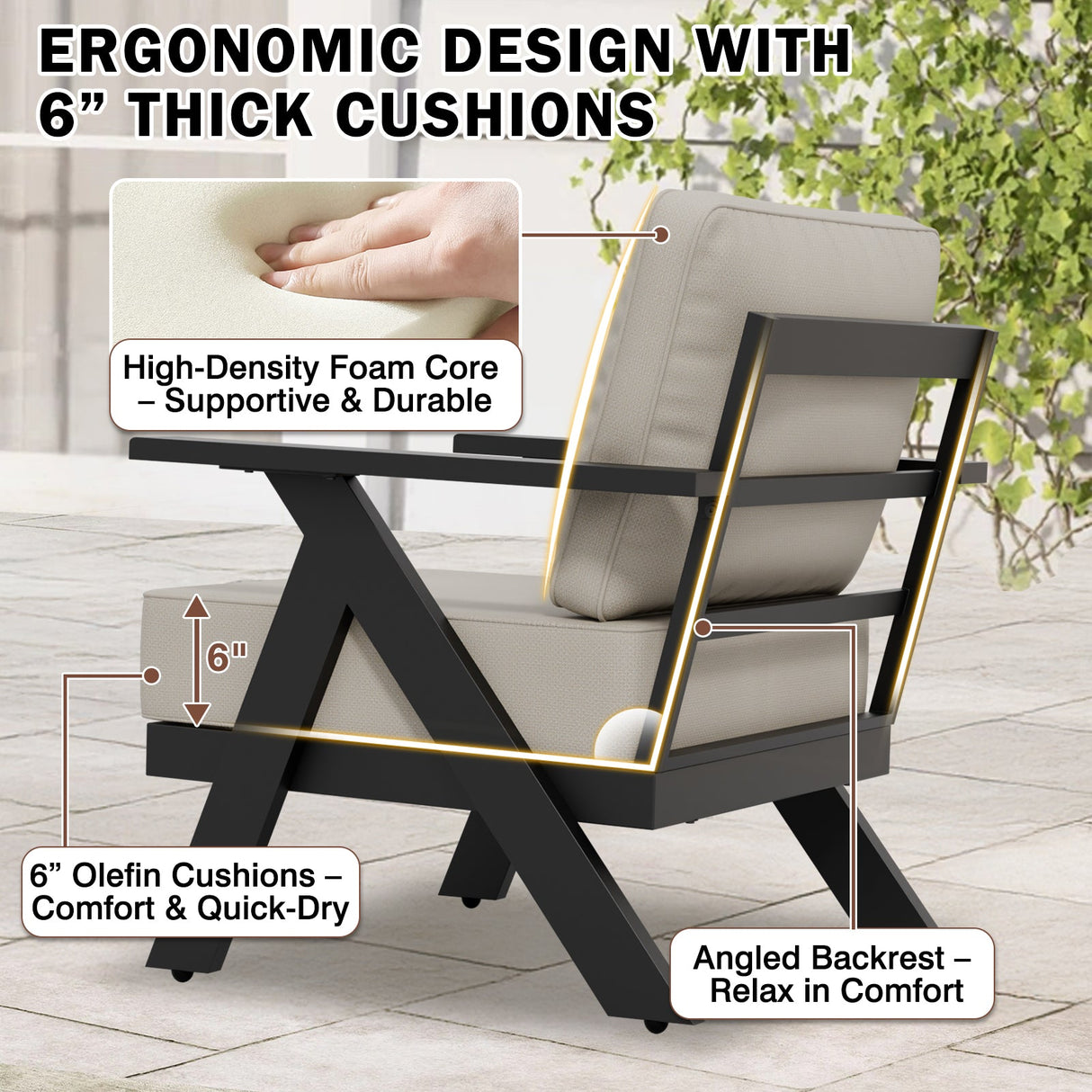 Urban Slate 3 Piece Outdoor Bistro Set, Black/Beige, Black/Gray - Eagle Peak Custom Canopy Tent
