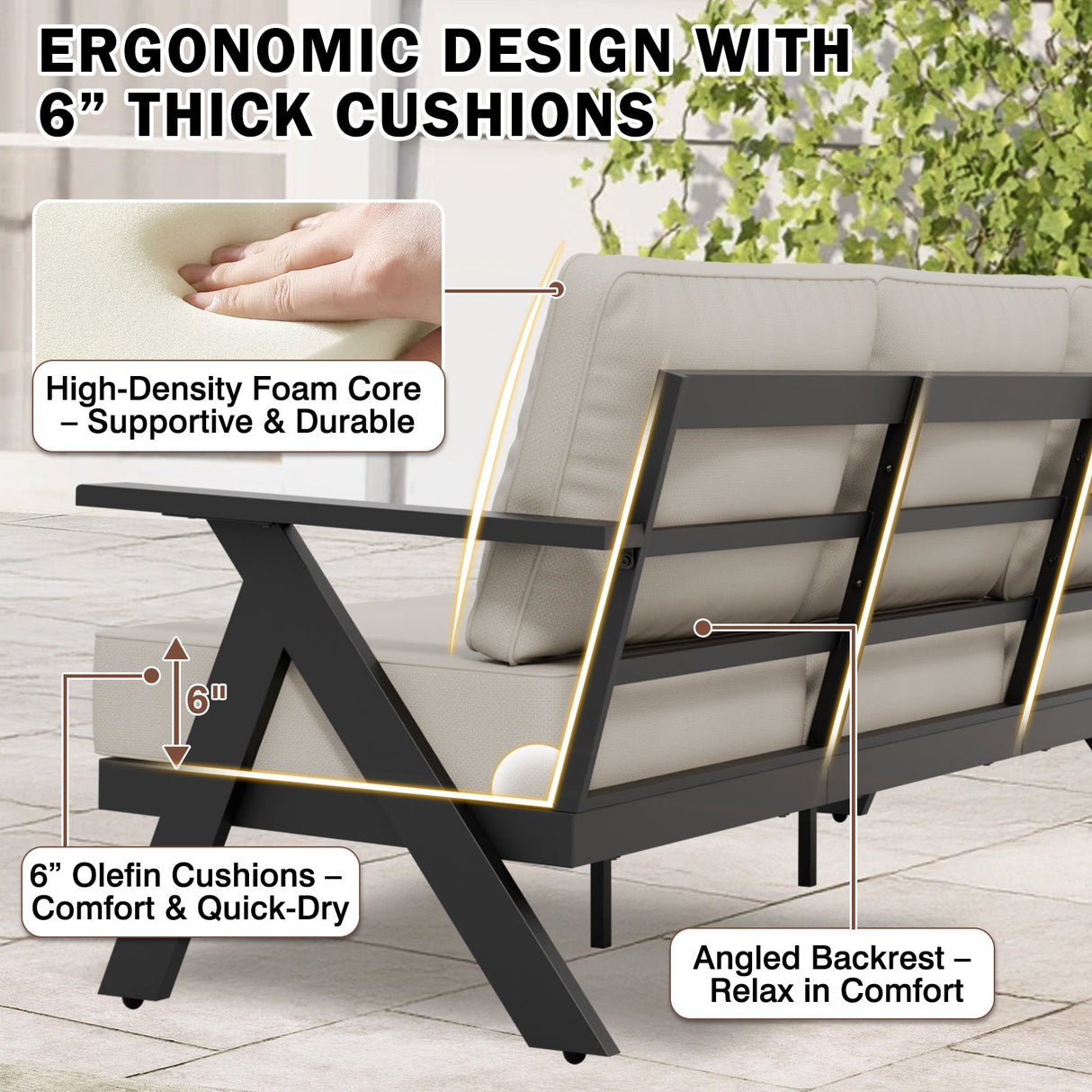 Urban Slate 4 Piece Modern Outdoor Patio Furniture Set - Eagle Peak Custom Canopy Tent