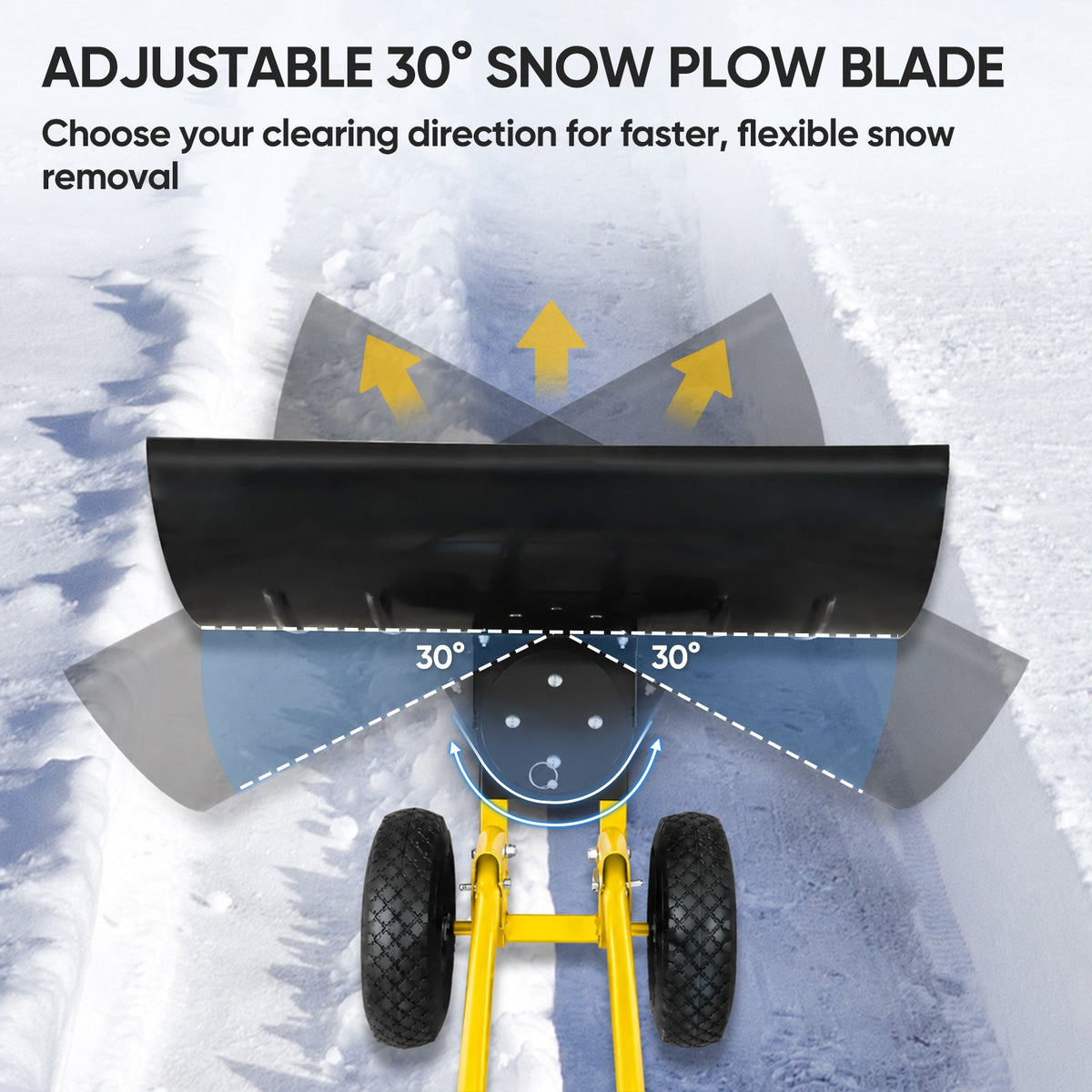 Wheeled Snow Shovel, Single Rod Plow, Single/Dual Rod - Eagle Peak®
